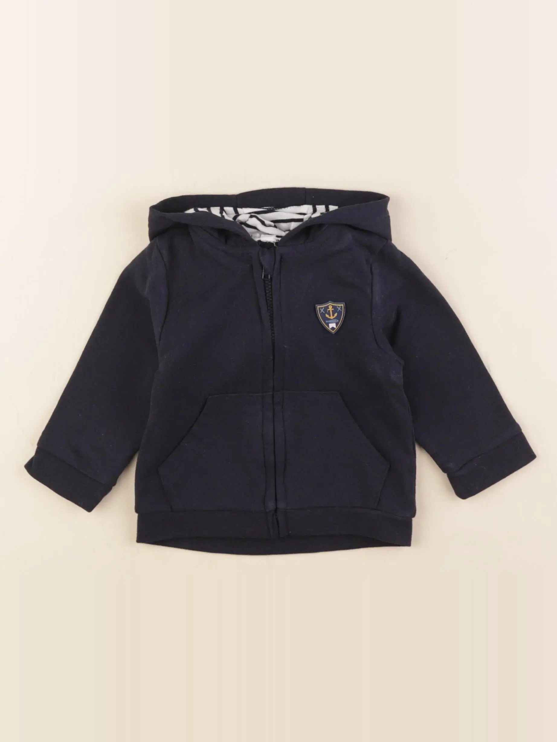 Vertbaudet - sweat bleu - 9 mois