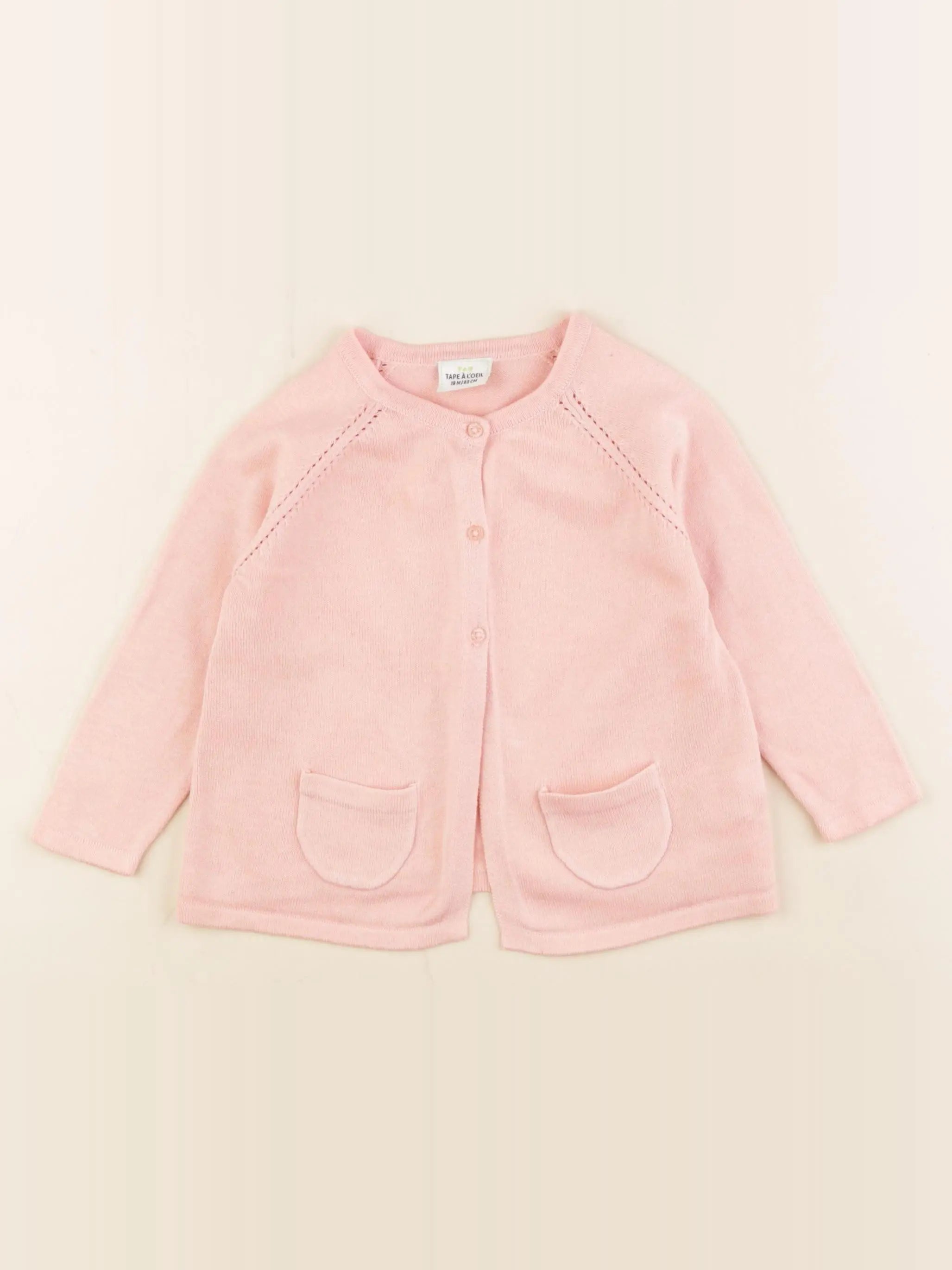 Tape à l'oeil - gilet rose - 18 mois