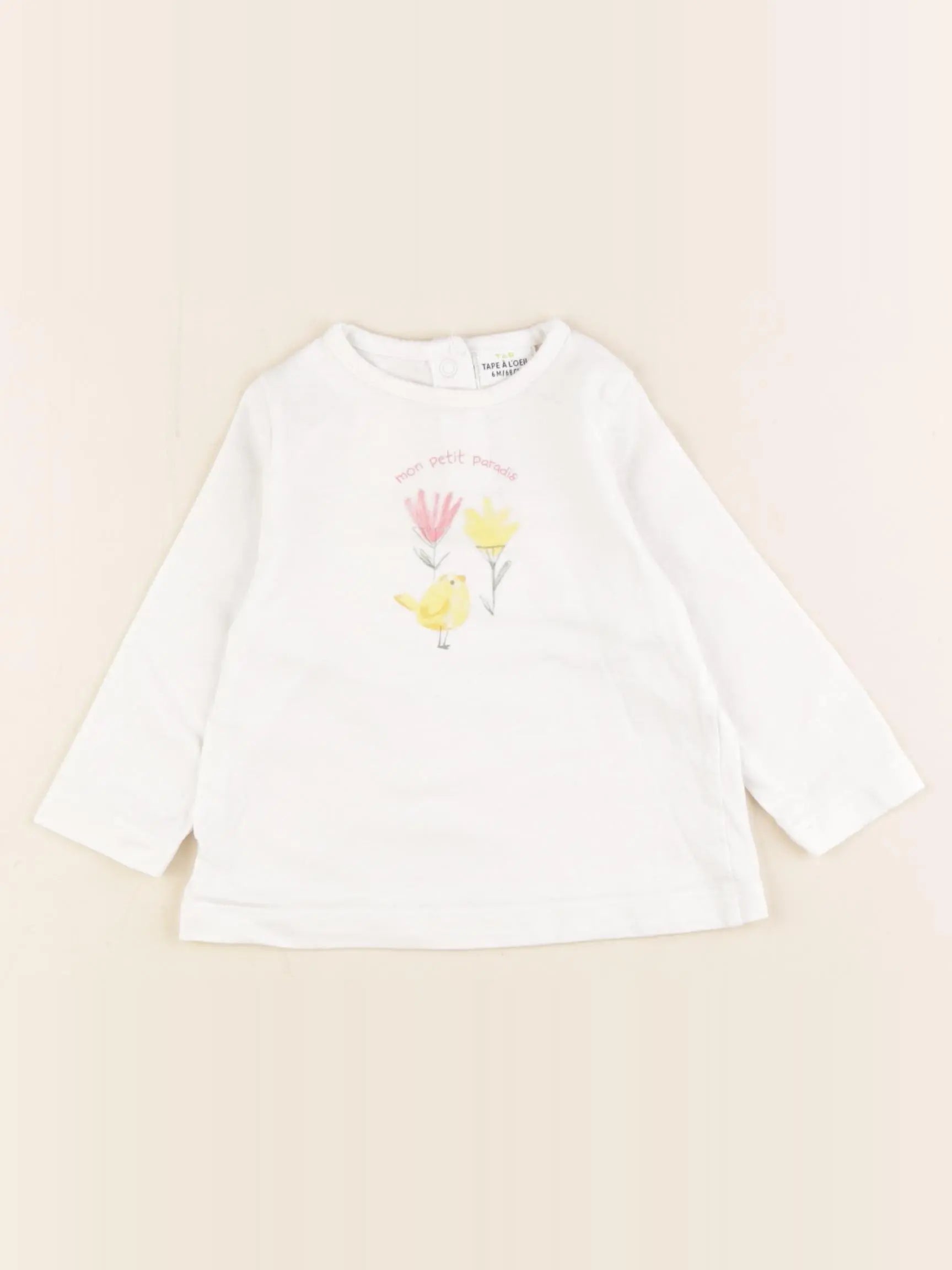 Tape à l'oeil - tee-shirt blanc - 6 mois