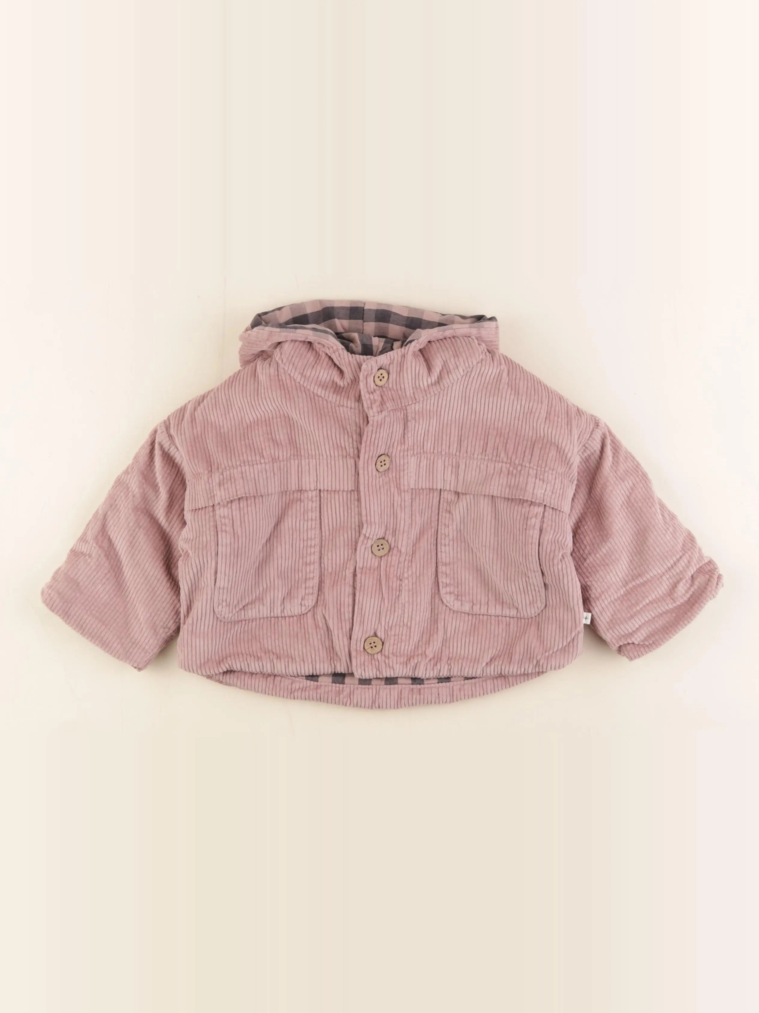1+ In the family - veste doublé rose - 6 mois