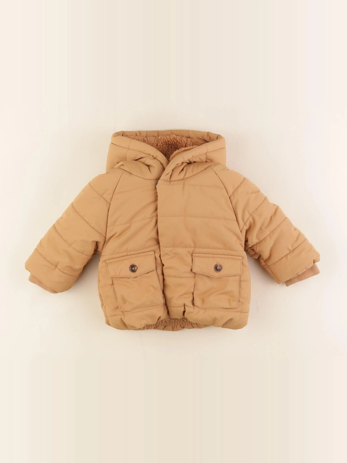 Vertbaudet - doudoune marron - 9 mois