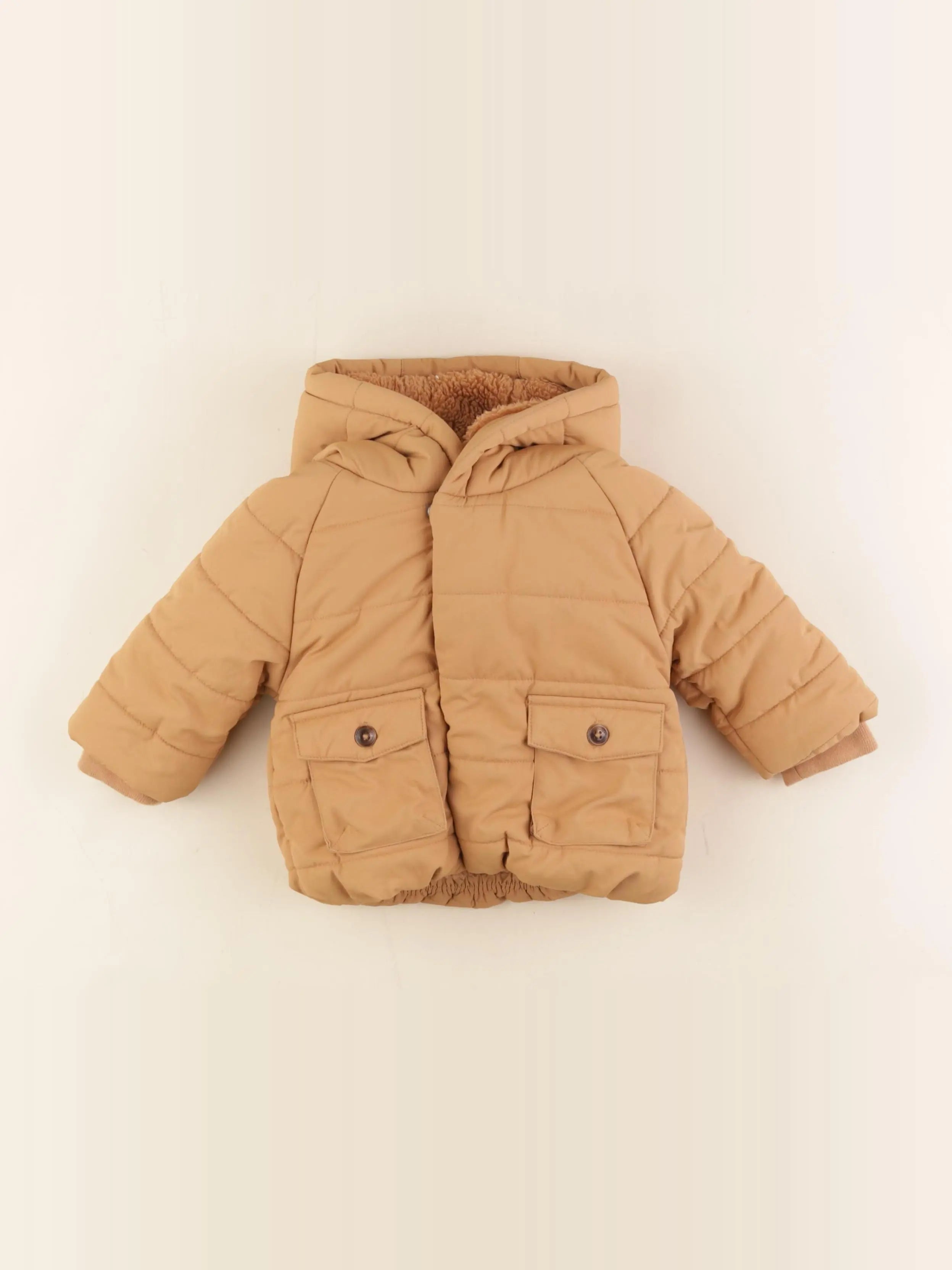 Vertbaudet - doudoune marron - 9 mois