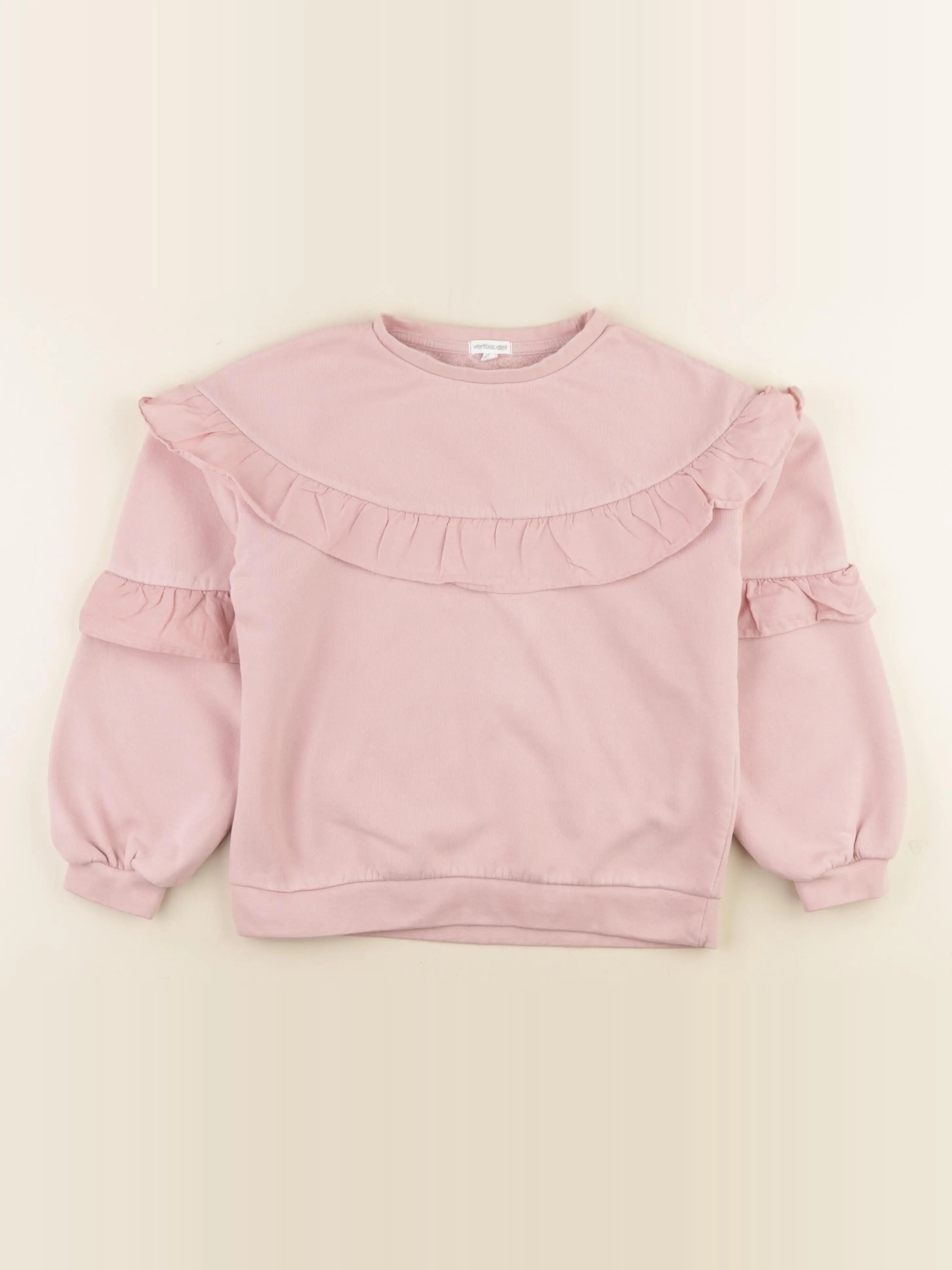 Vertbaudet - sweat rose - 10 ans