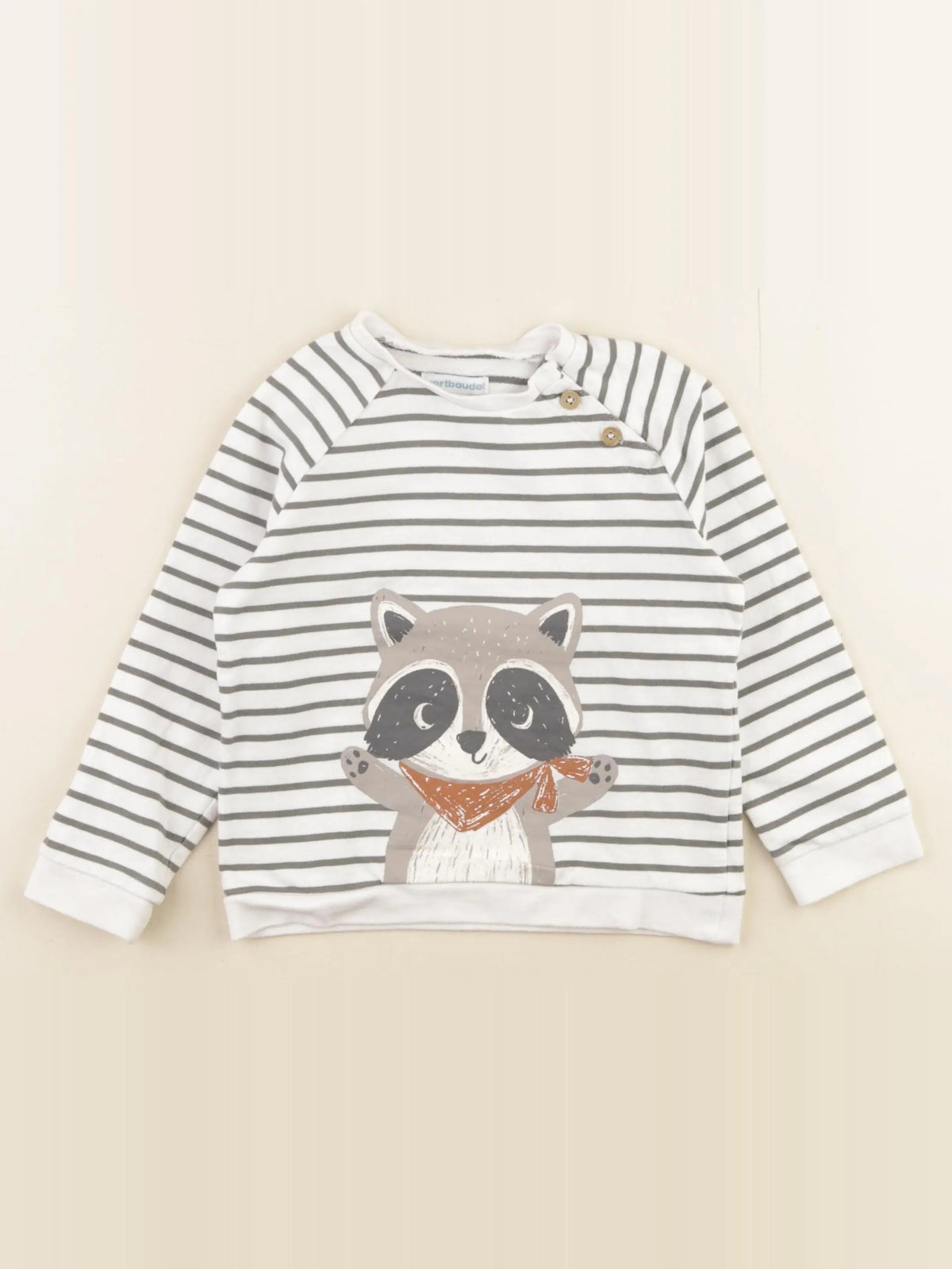 Vertbaudet - sweat blanc - 36 mois