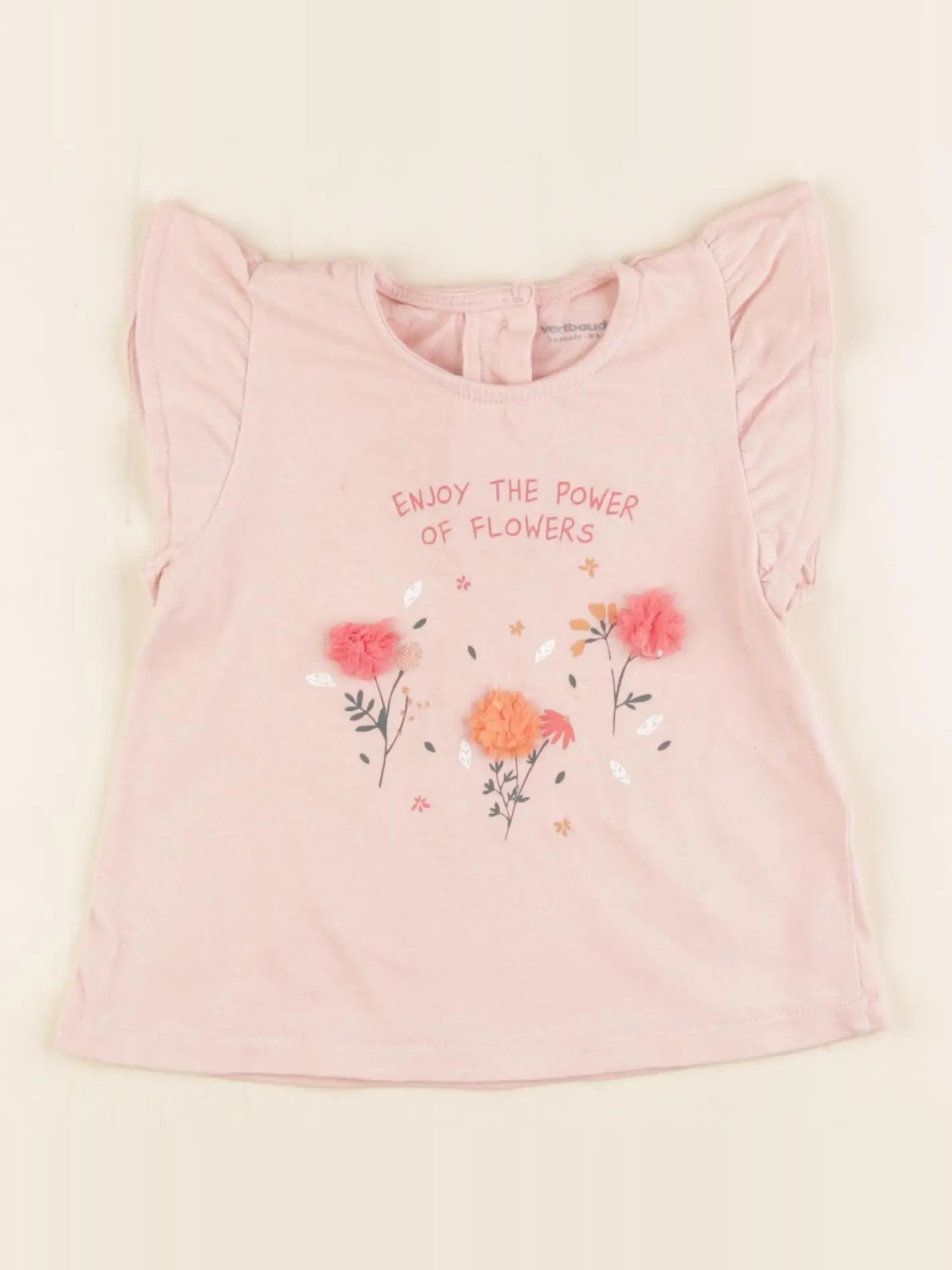Vertbaudet - tee-shirt rose - 18 mois