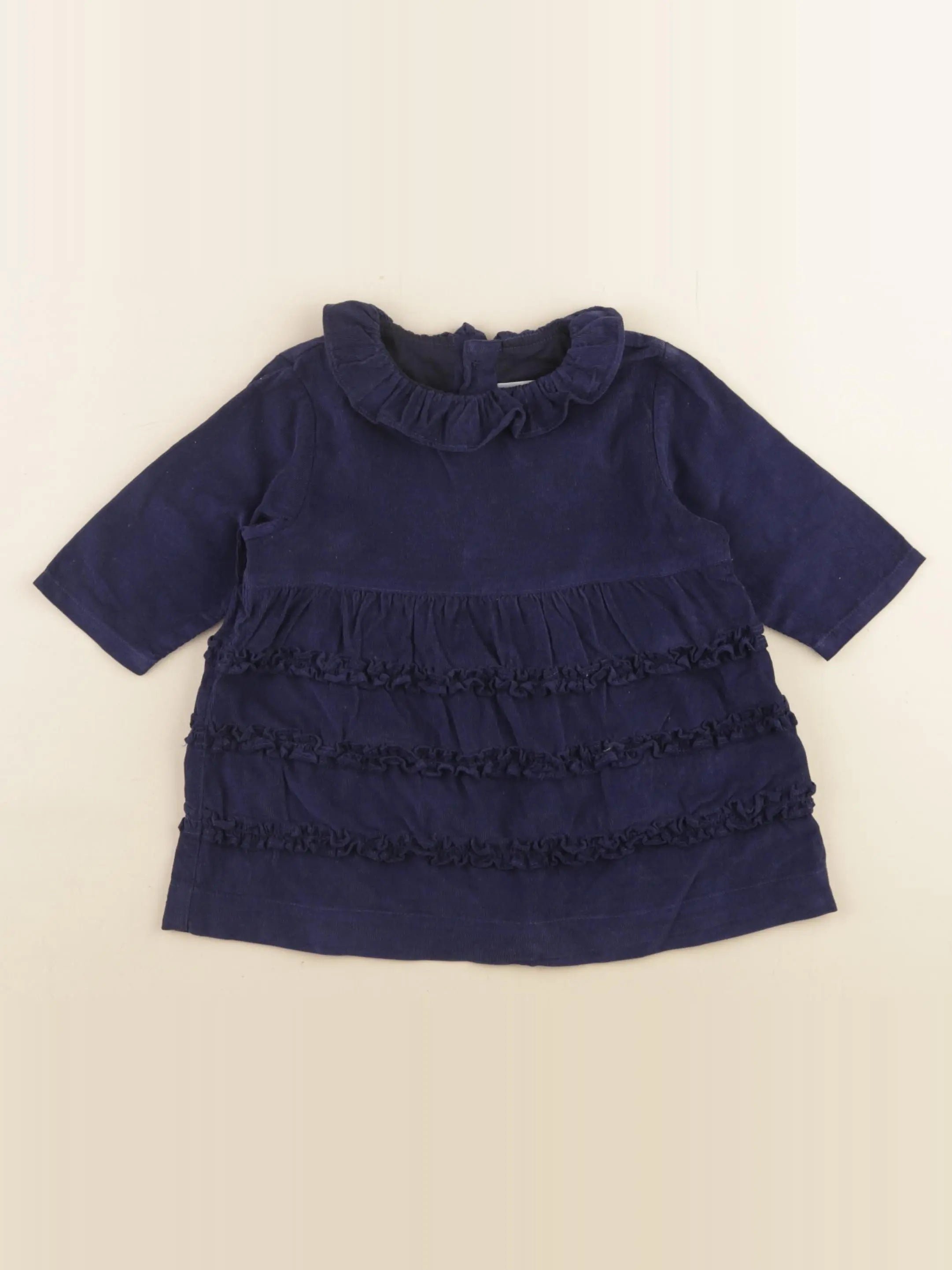 Petit Bateau - robe bleu - 6 mois