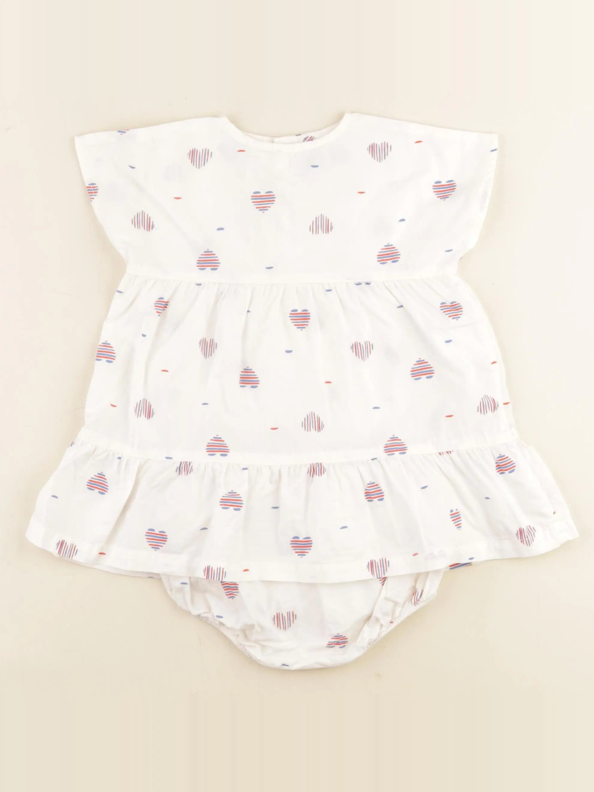 Petit Bateau - robe blanc - 6 mois