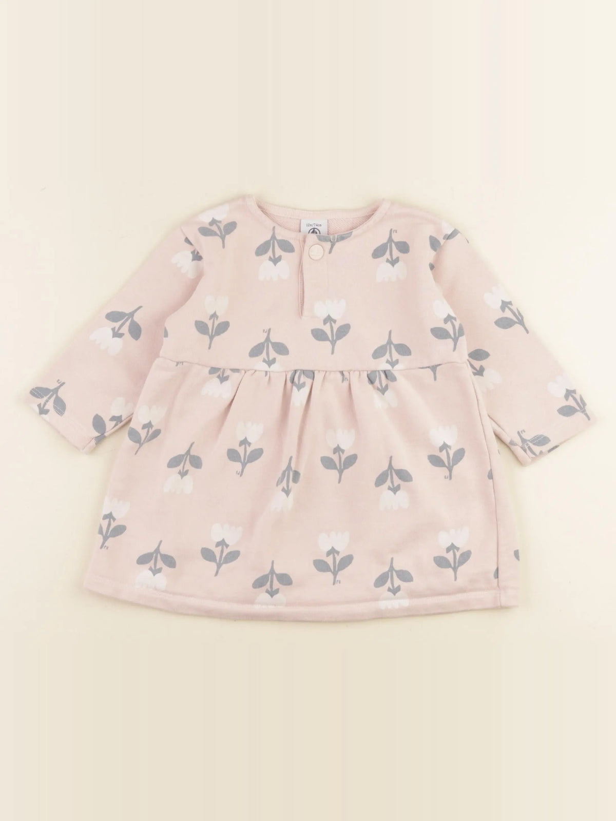 Petit Bateau - robe rose - 12 mois