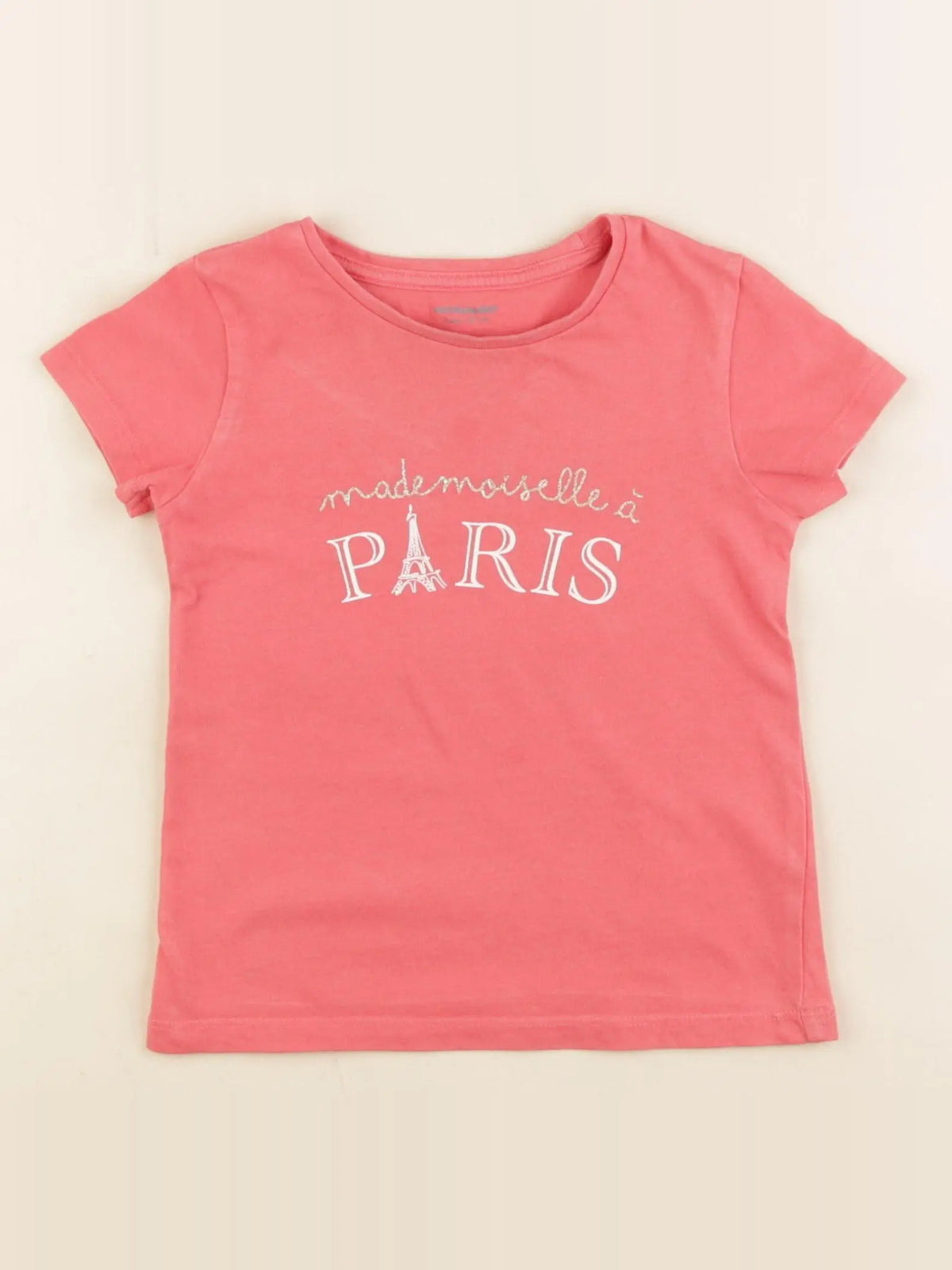 Vertbaudet - tee-shirt rose, or - 3 ans