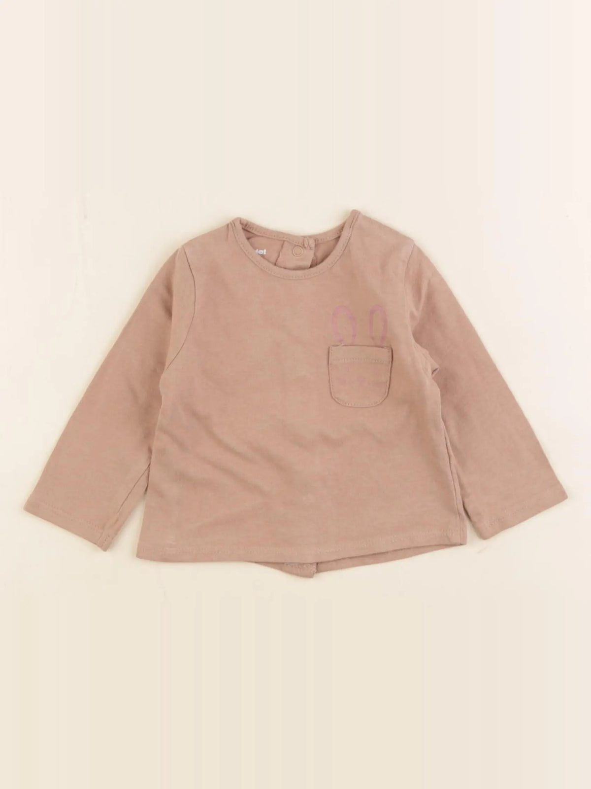 Vertbaudet - tee-shirt marron - 3 mois