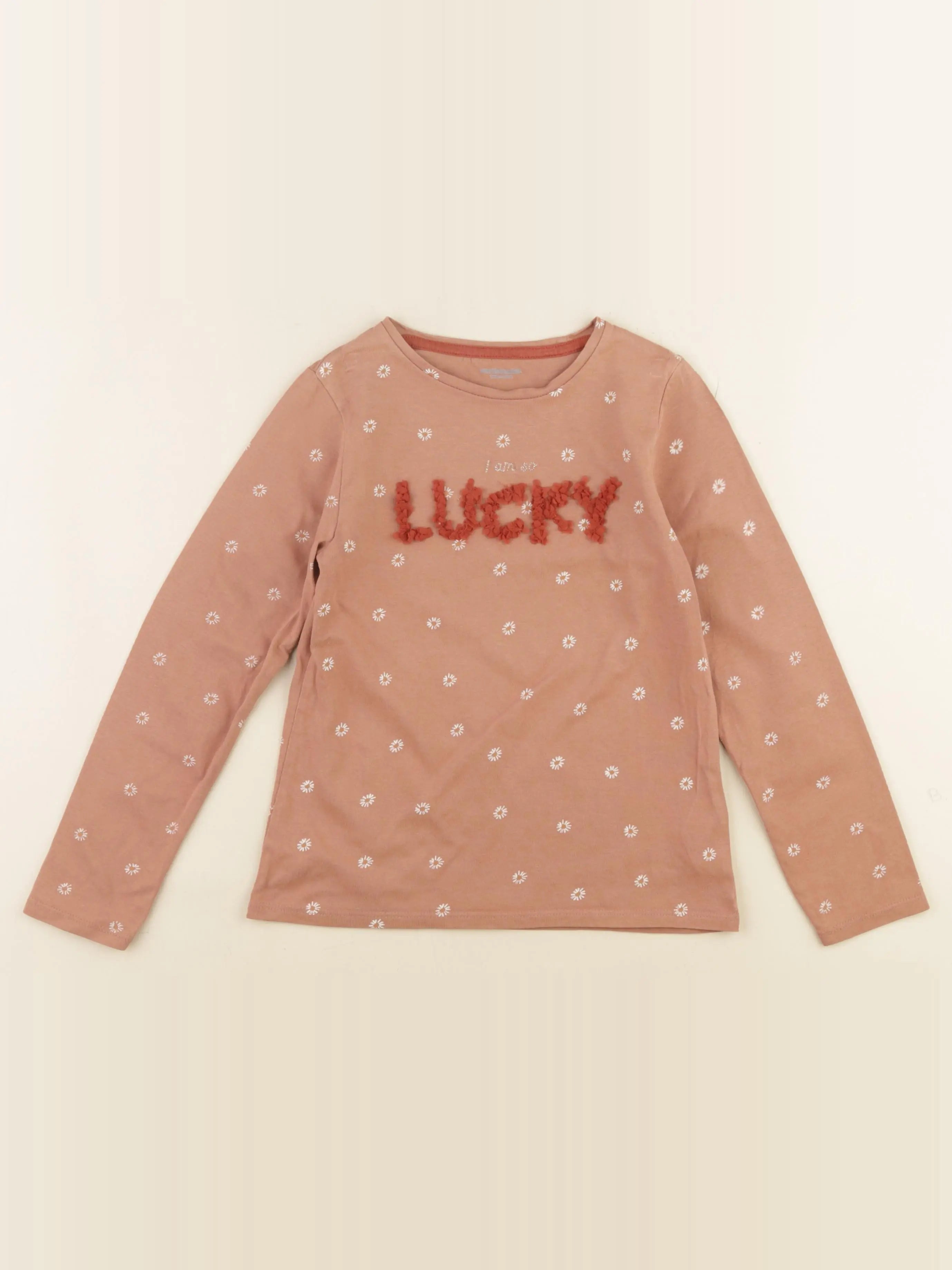 Vertbaudet - tee-shirt marron - 8 ans