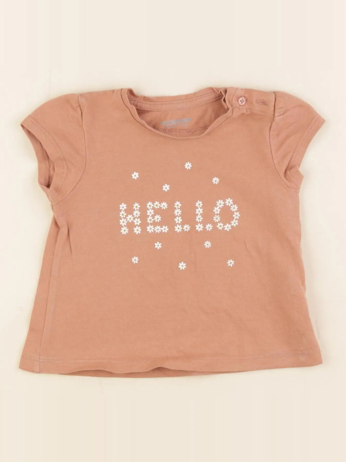 Vertbaudet - tee-shirt marron - 9 mois