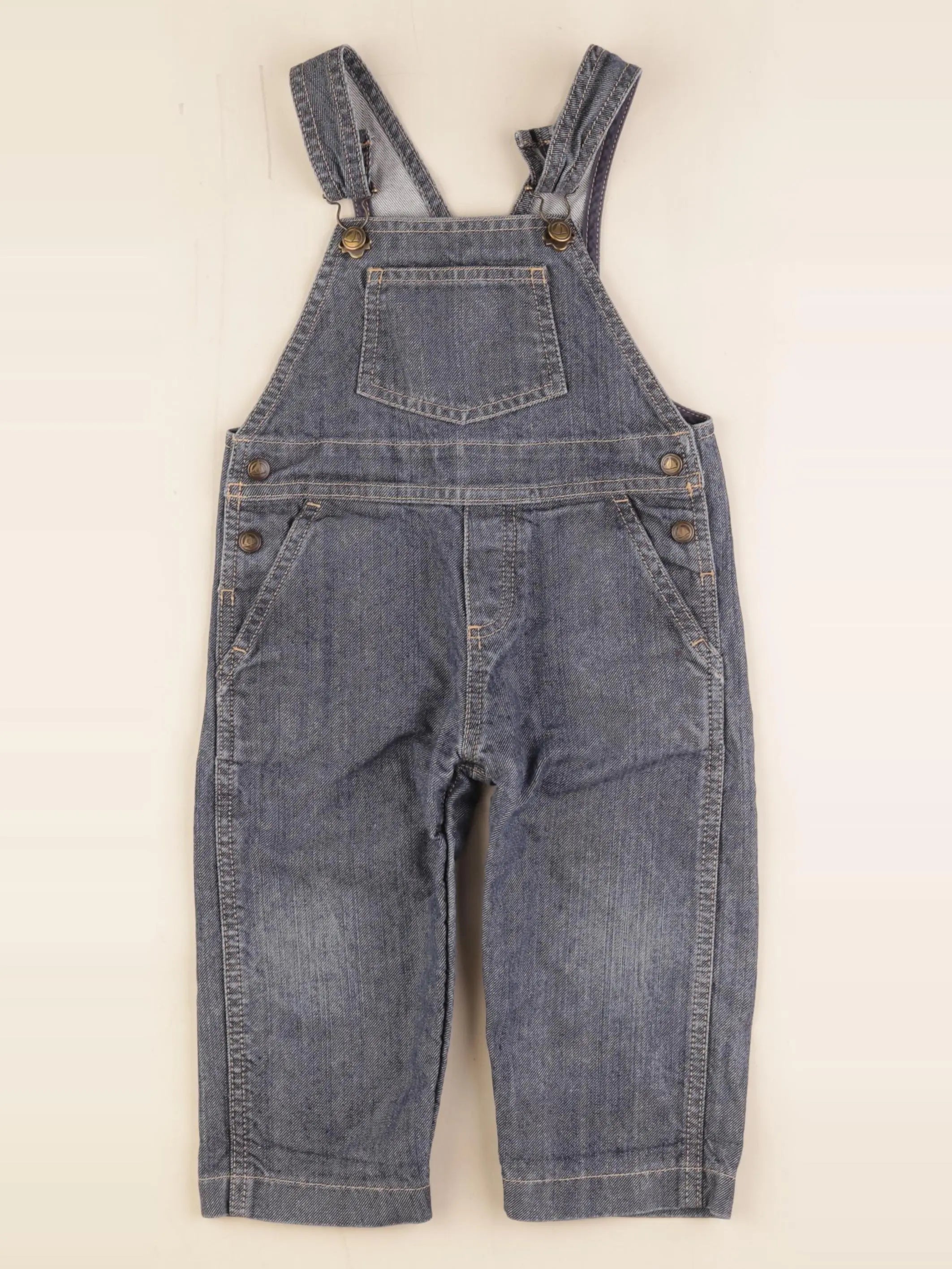 Petit Bateau - salopette bleu - 18 mois