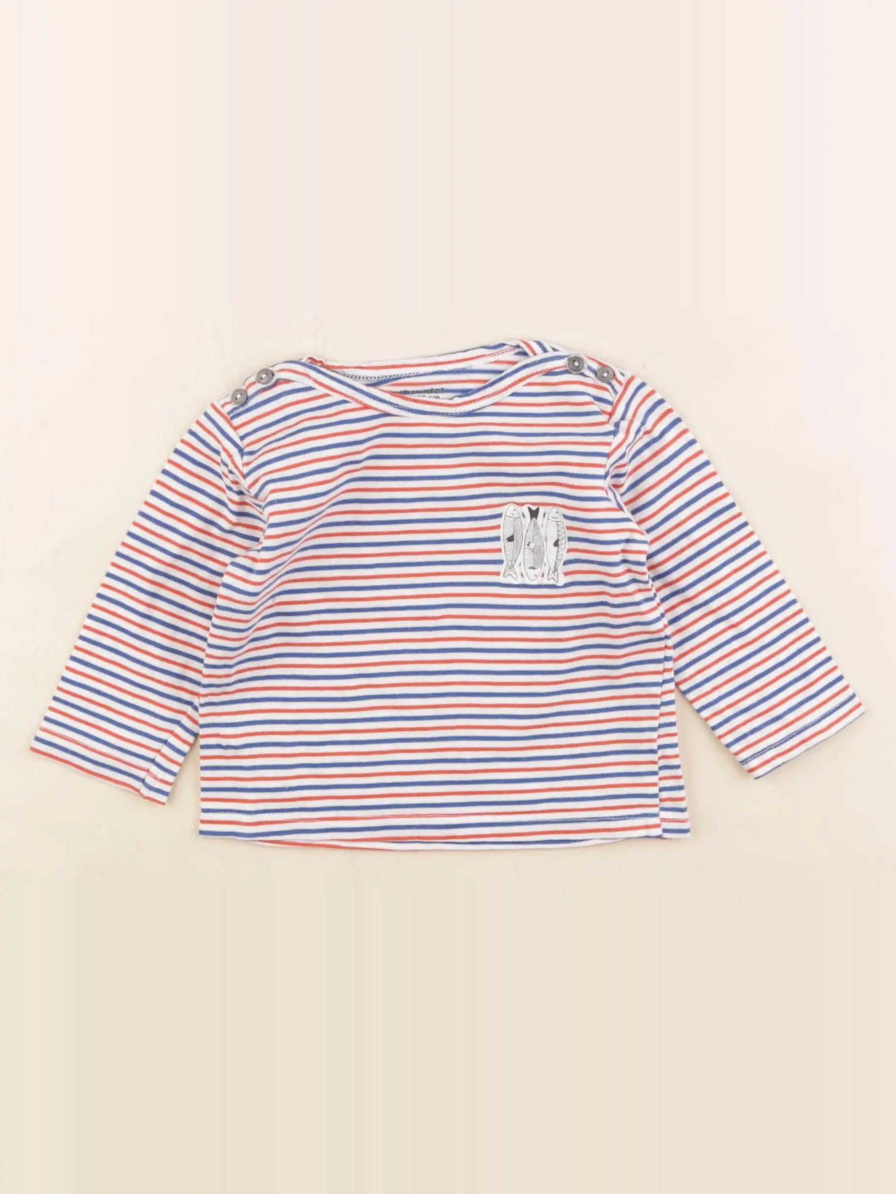 Vertbaudet - tee-shirt multicolore - 6 mois
