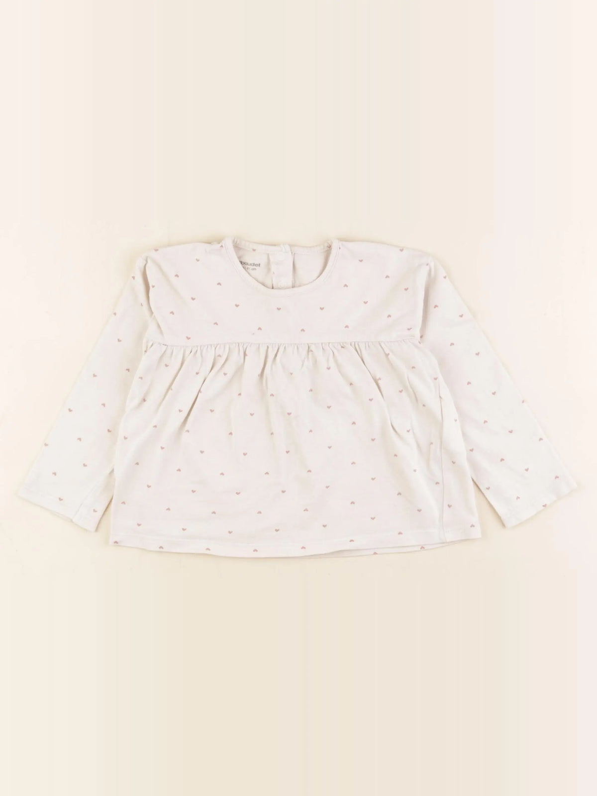 Vertbaudet - tee-shirt beige - 18 mois