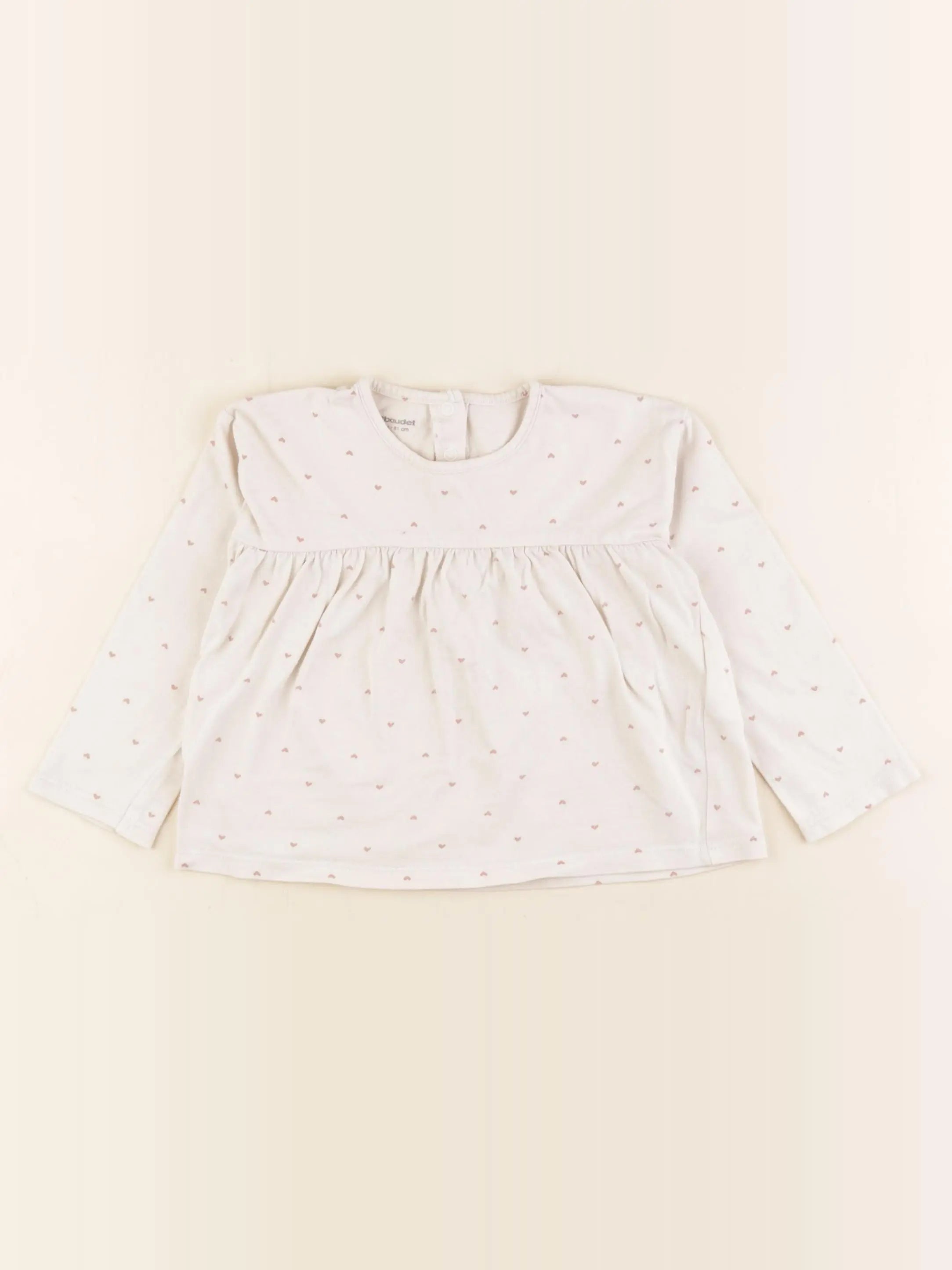 Vertbaudet - tee-shirt beige - 18 mois