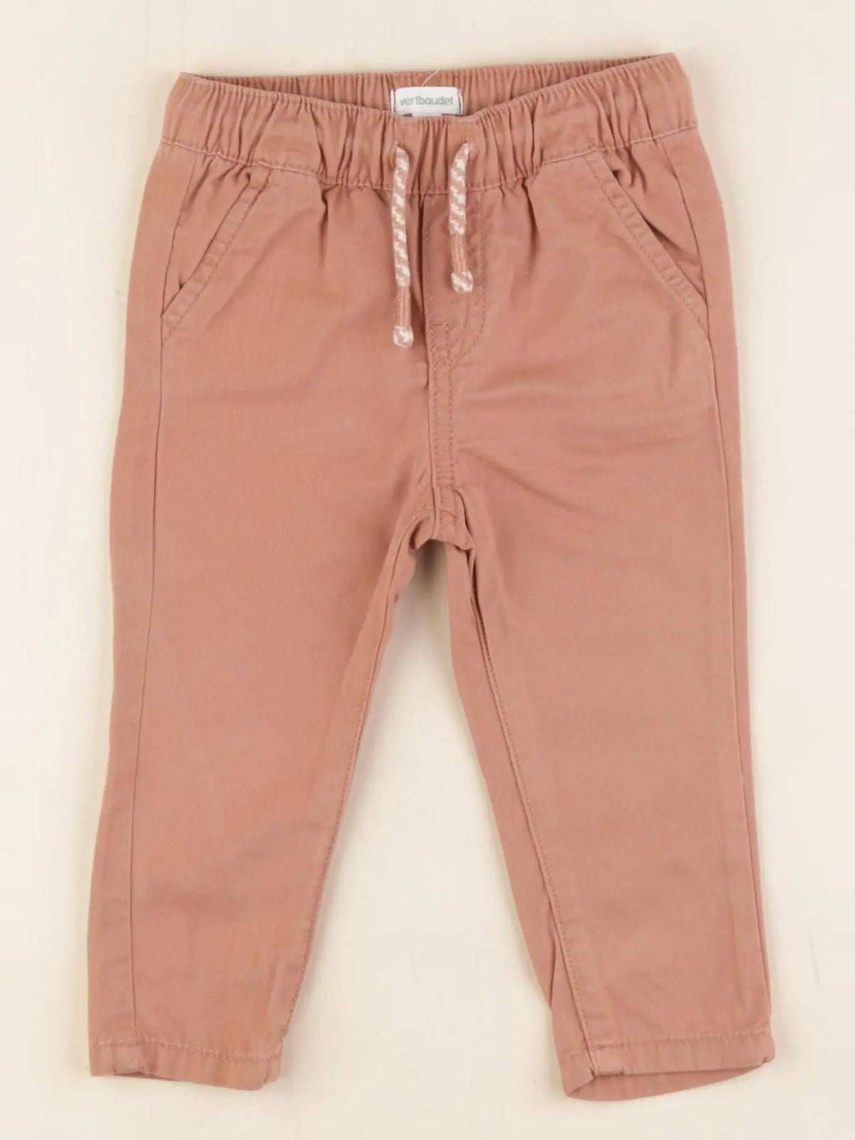 Vertbaudet - pantalon marron - 9 mois