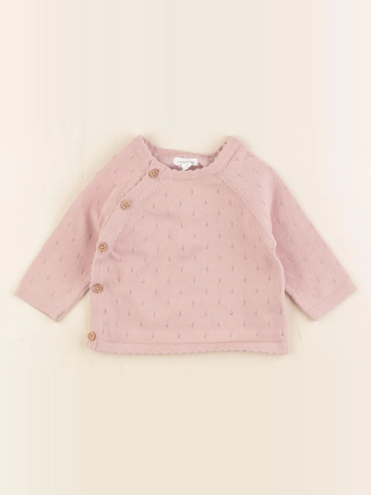 Vertbaudet - gilet rose - 6 mois