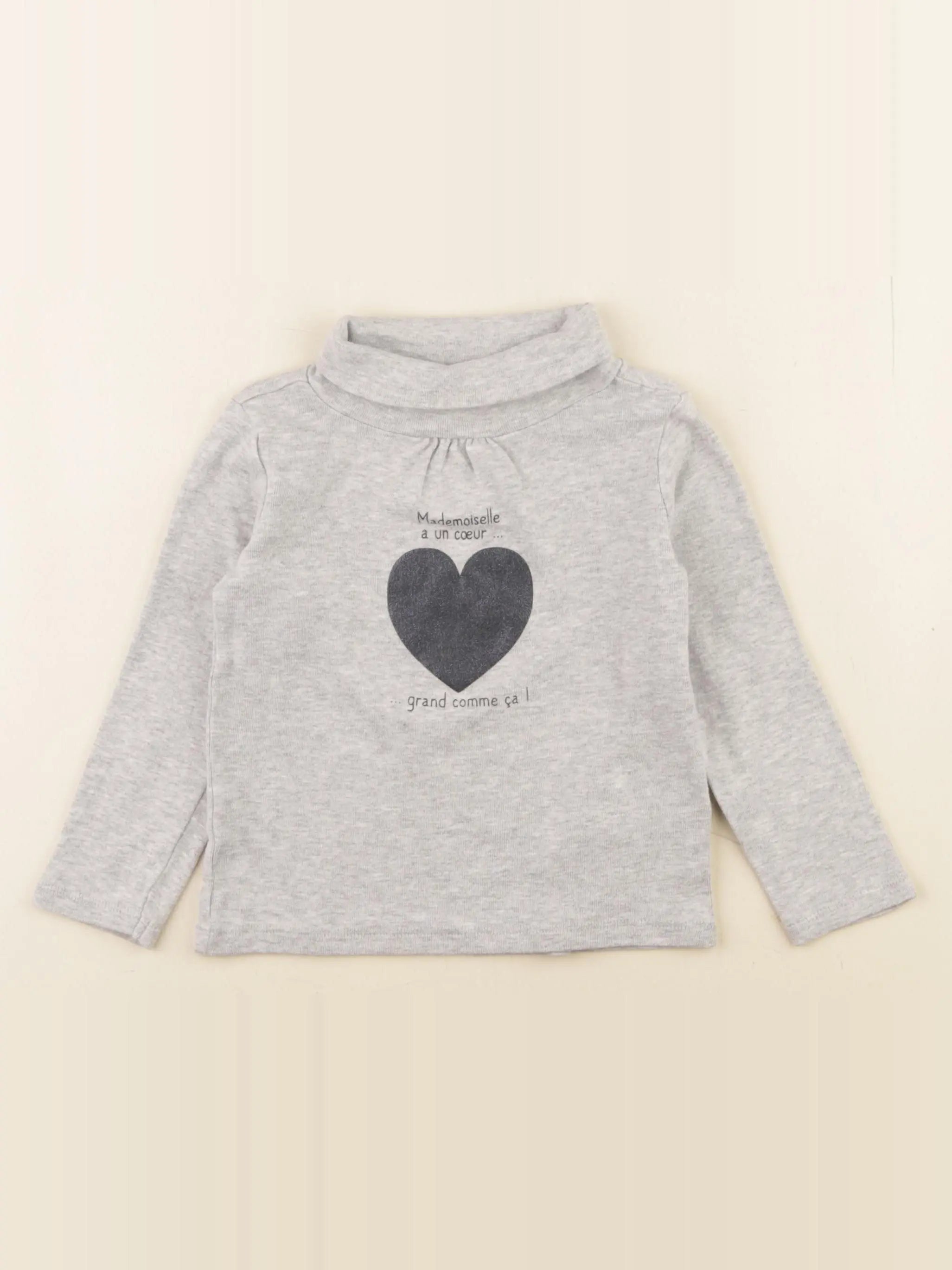 Vertbaudet - sous-pull gris - 3 ans