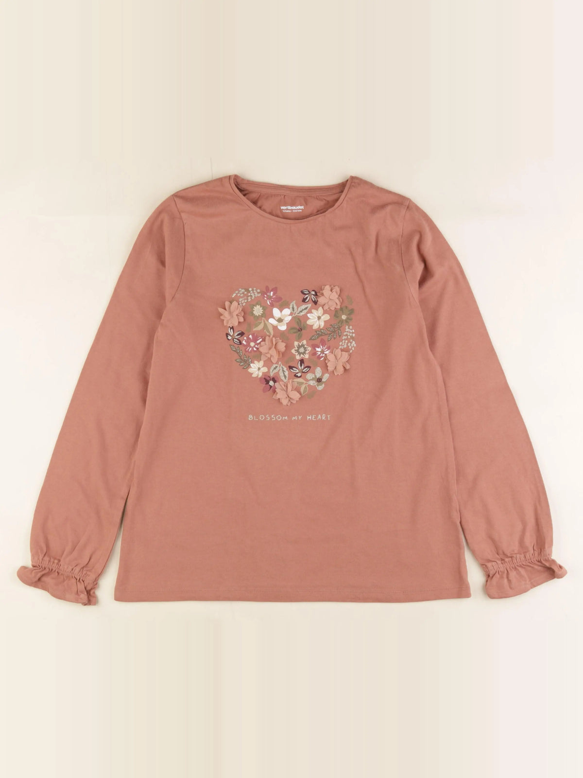 Vertbaudet - tee-shirt rose - 12 ans