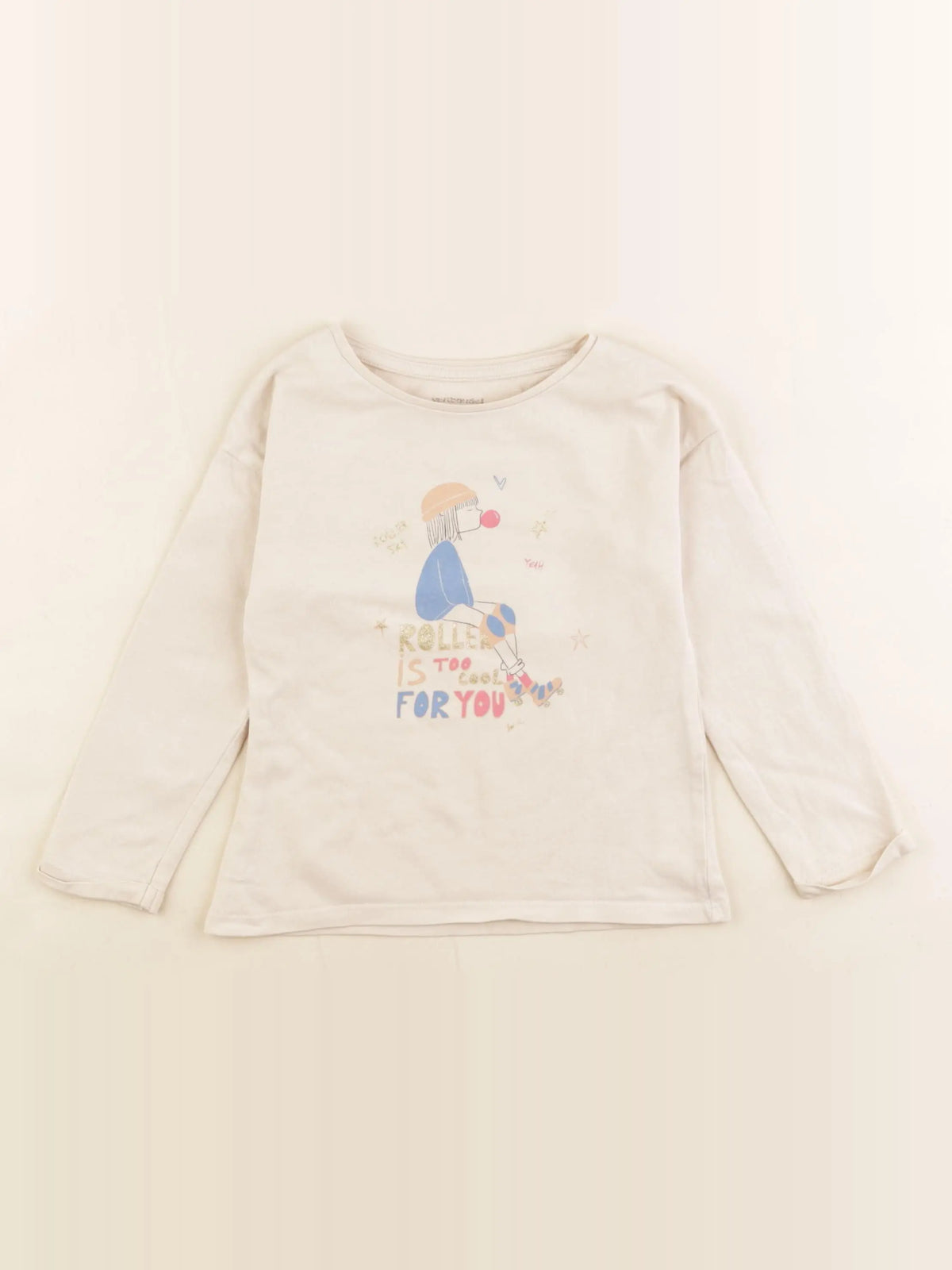 Vertbaudet - tee-shirt beige - 3 ans
