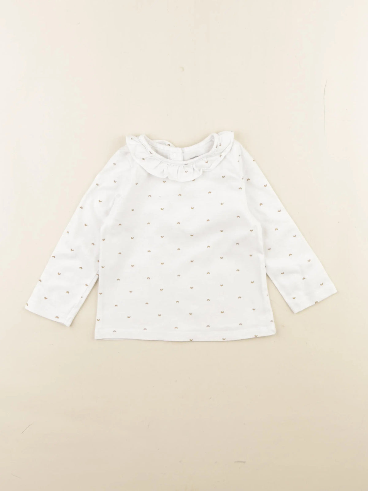 Vertbaudet - tee-shirt blanc, or - 12 mois