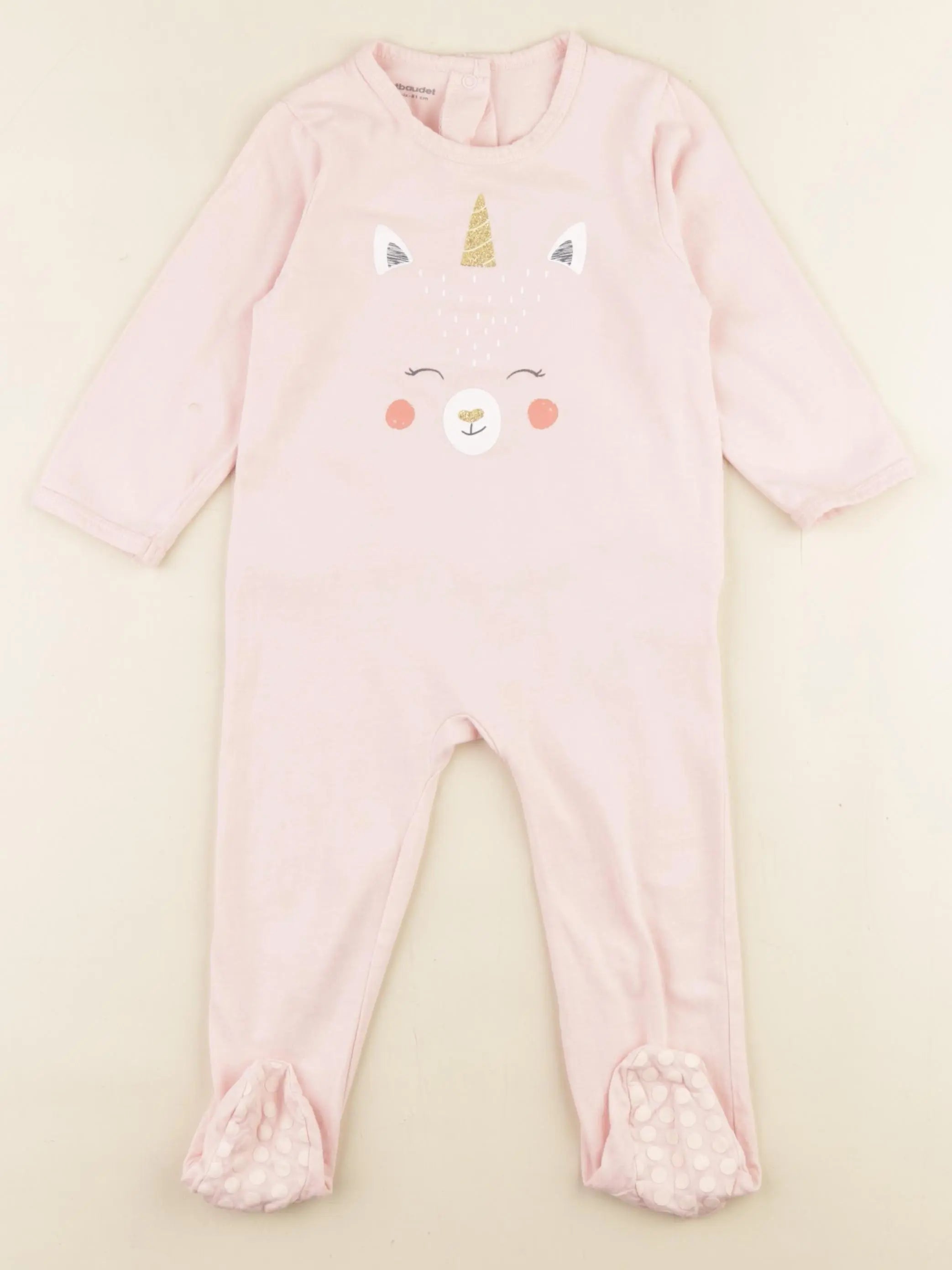 Vertbaudet - pyjama coton rose - 18 mois