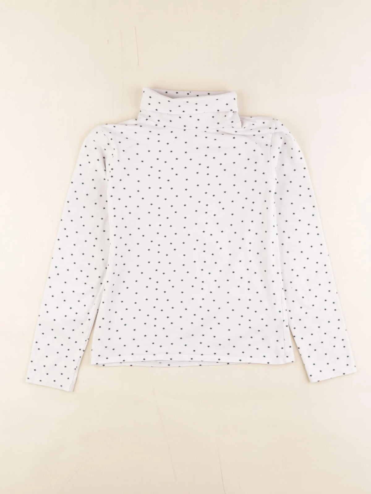 Vertbaudet - sous-pull bleu, blanc - 8 ans