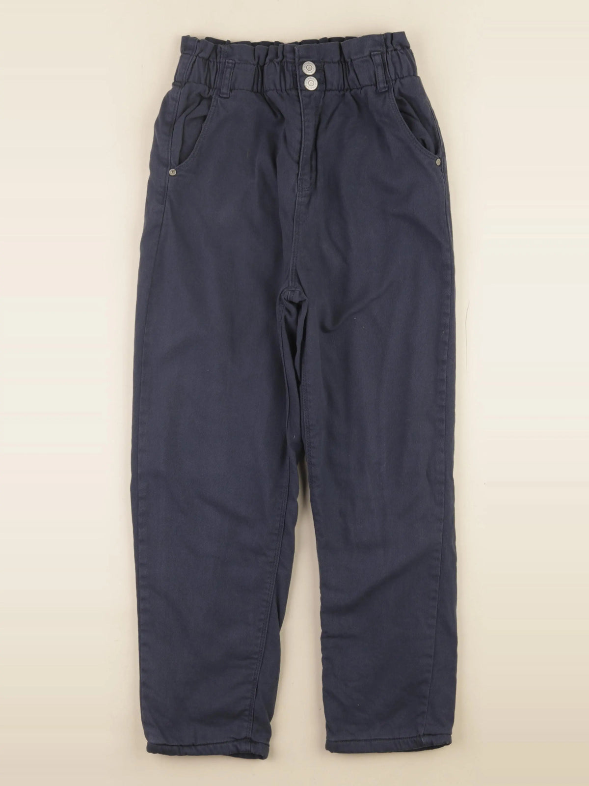 Vertbaudet - pantalon doublé bleu - 10 ans