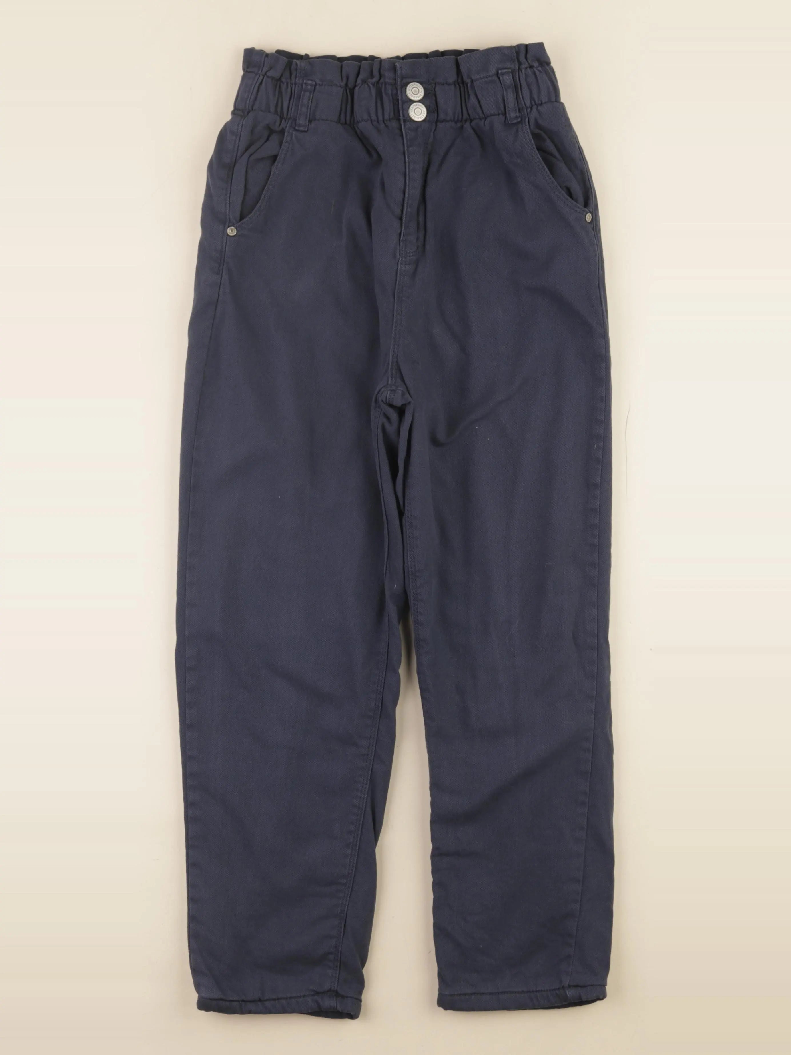 Vertbaudet - pantalon doublé bleu - 10 ans