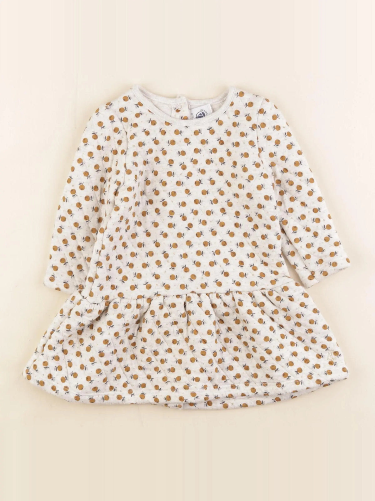 Petit Bateau - robe beige - 12 mois