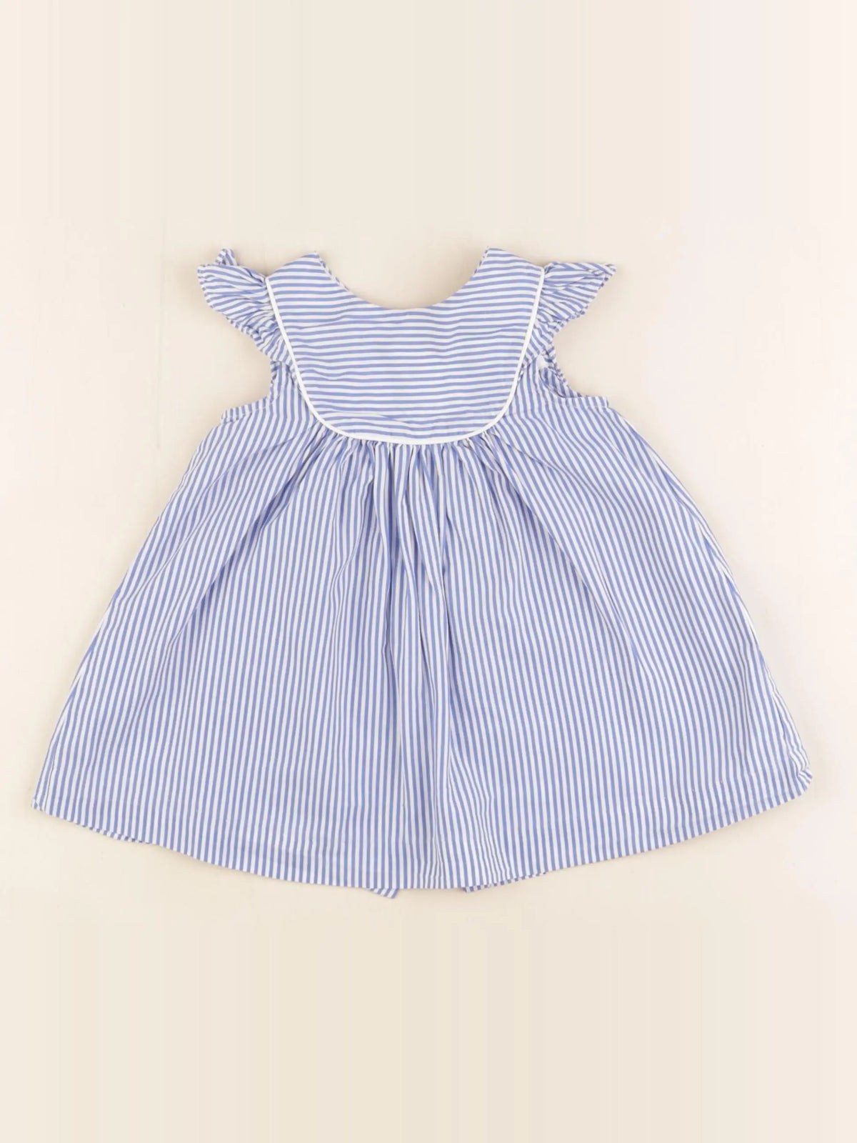 Jacadi - robe blanc, bleu - 6 mois