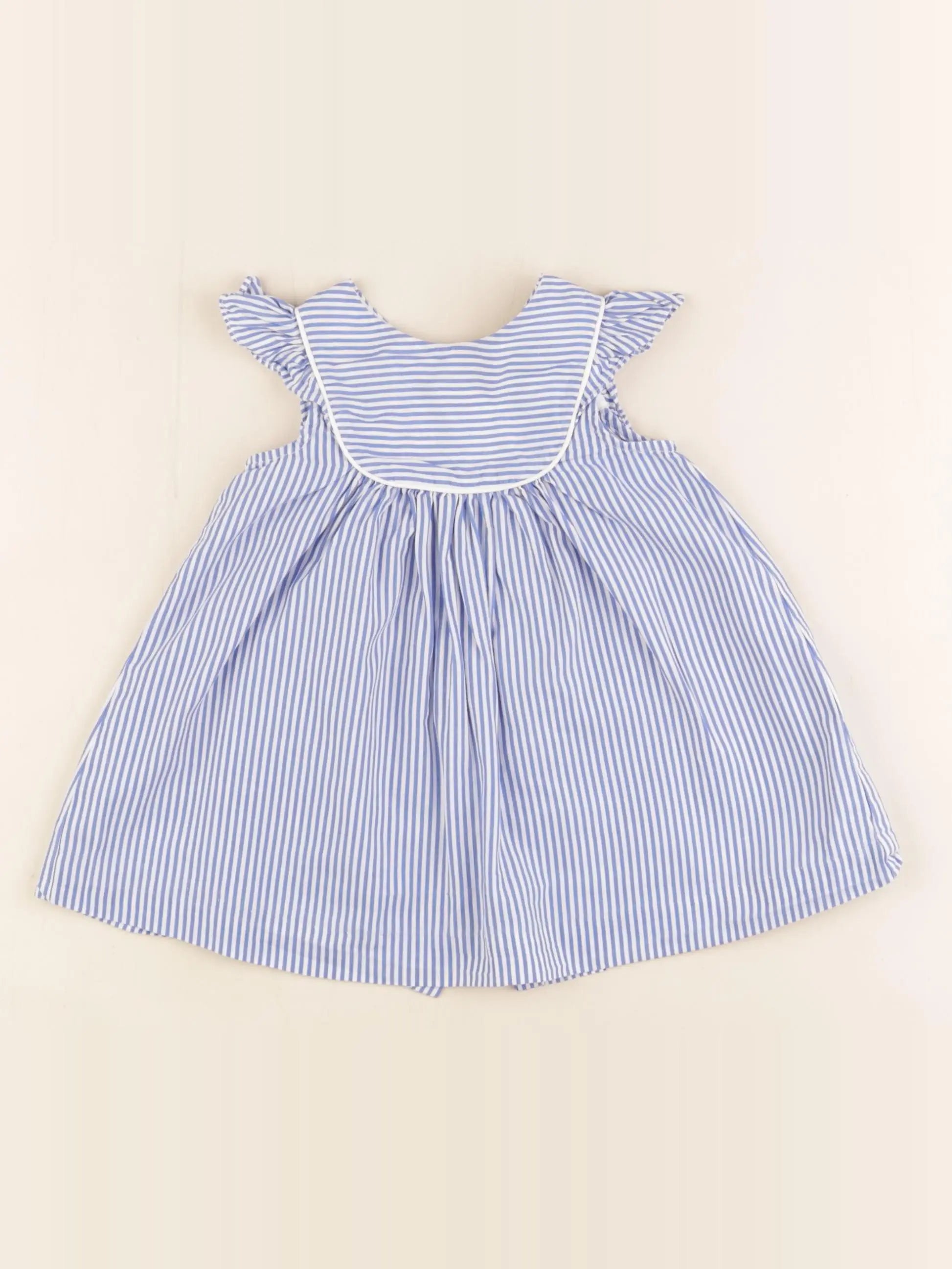 Jacadi - robe blanc, bleu - 6 mois