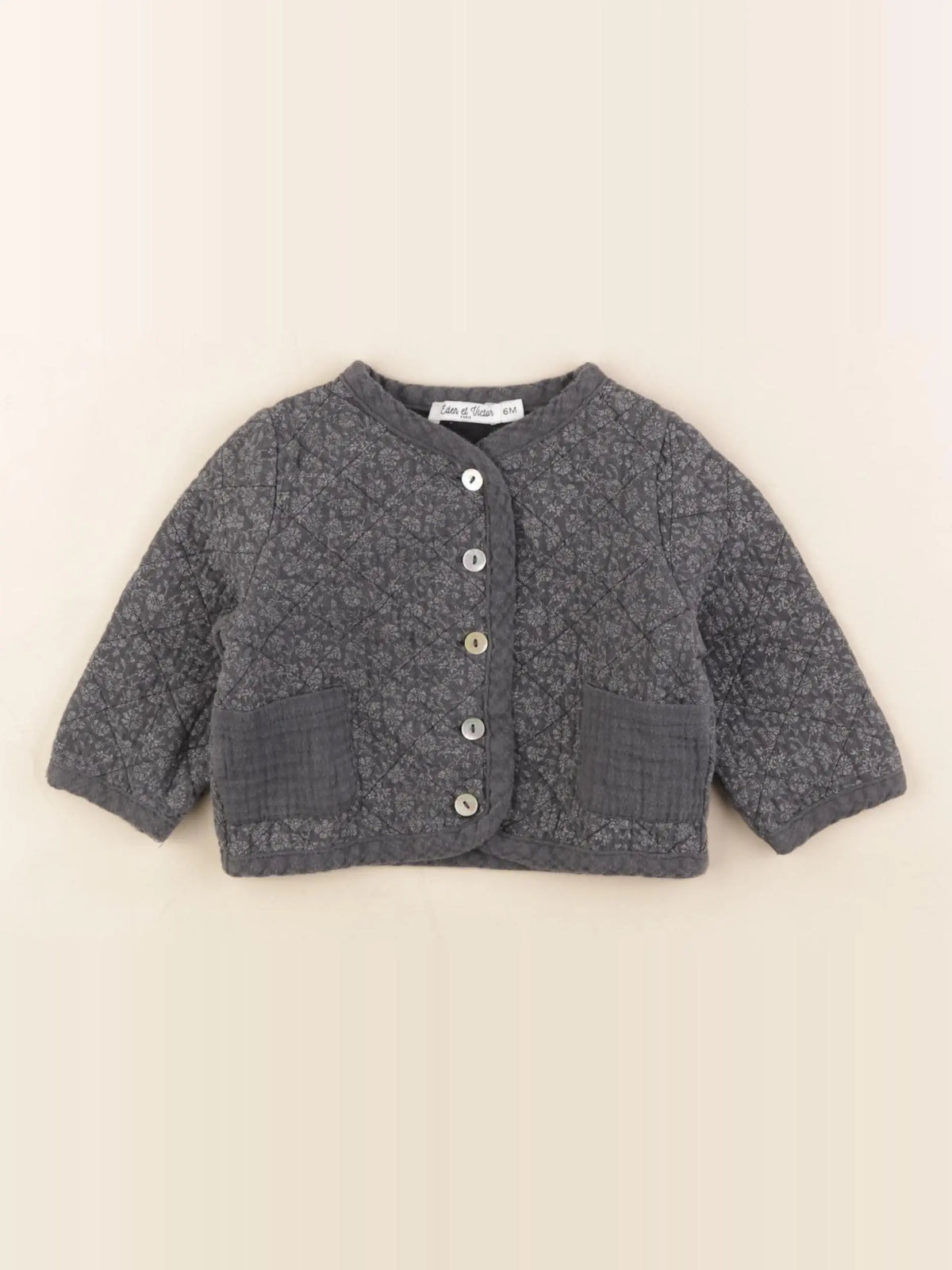Eden & Victor - veste gris - 6 mois