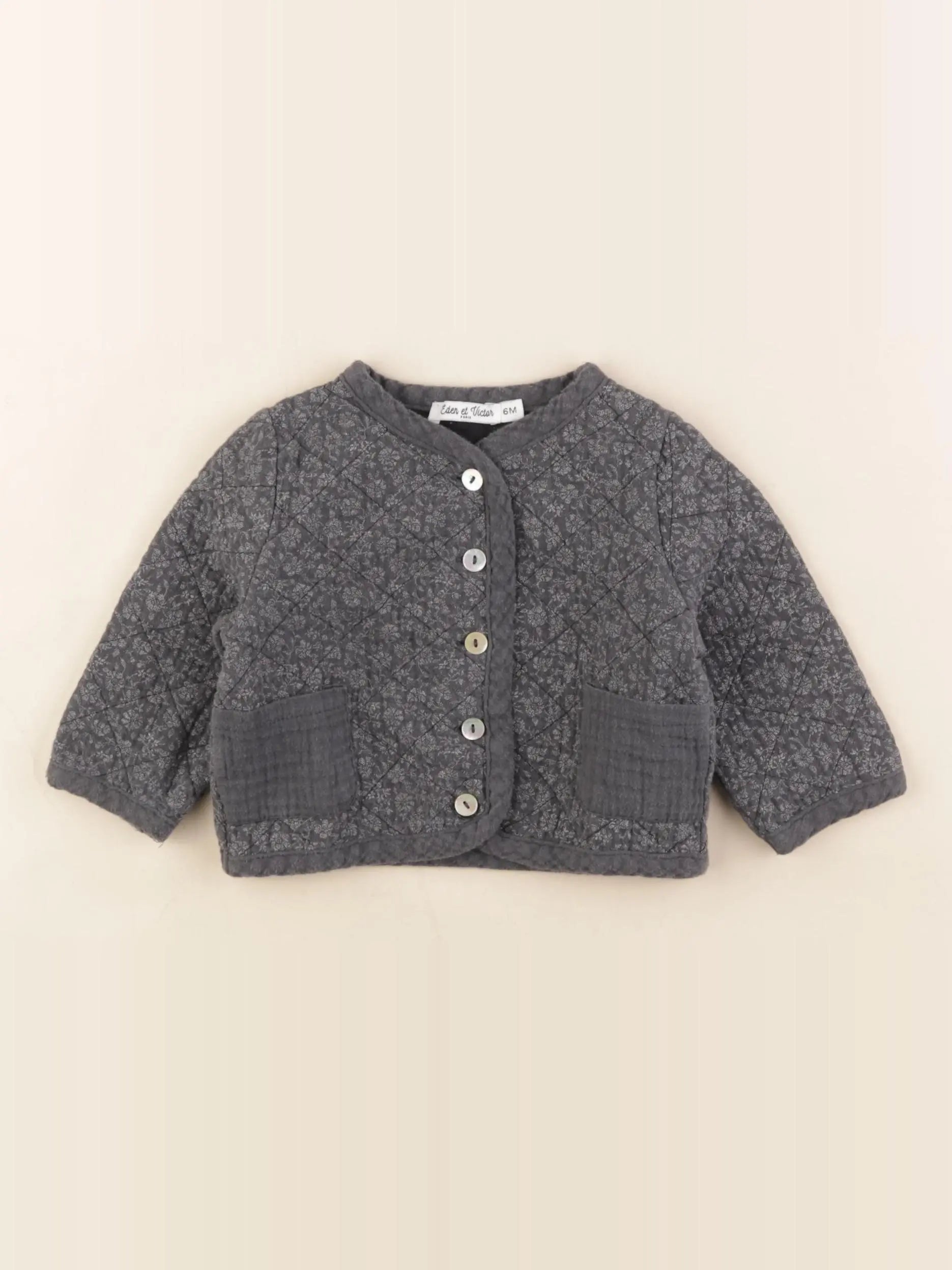 Eden & Victor - veste gris - 6 mois
