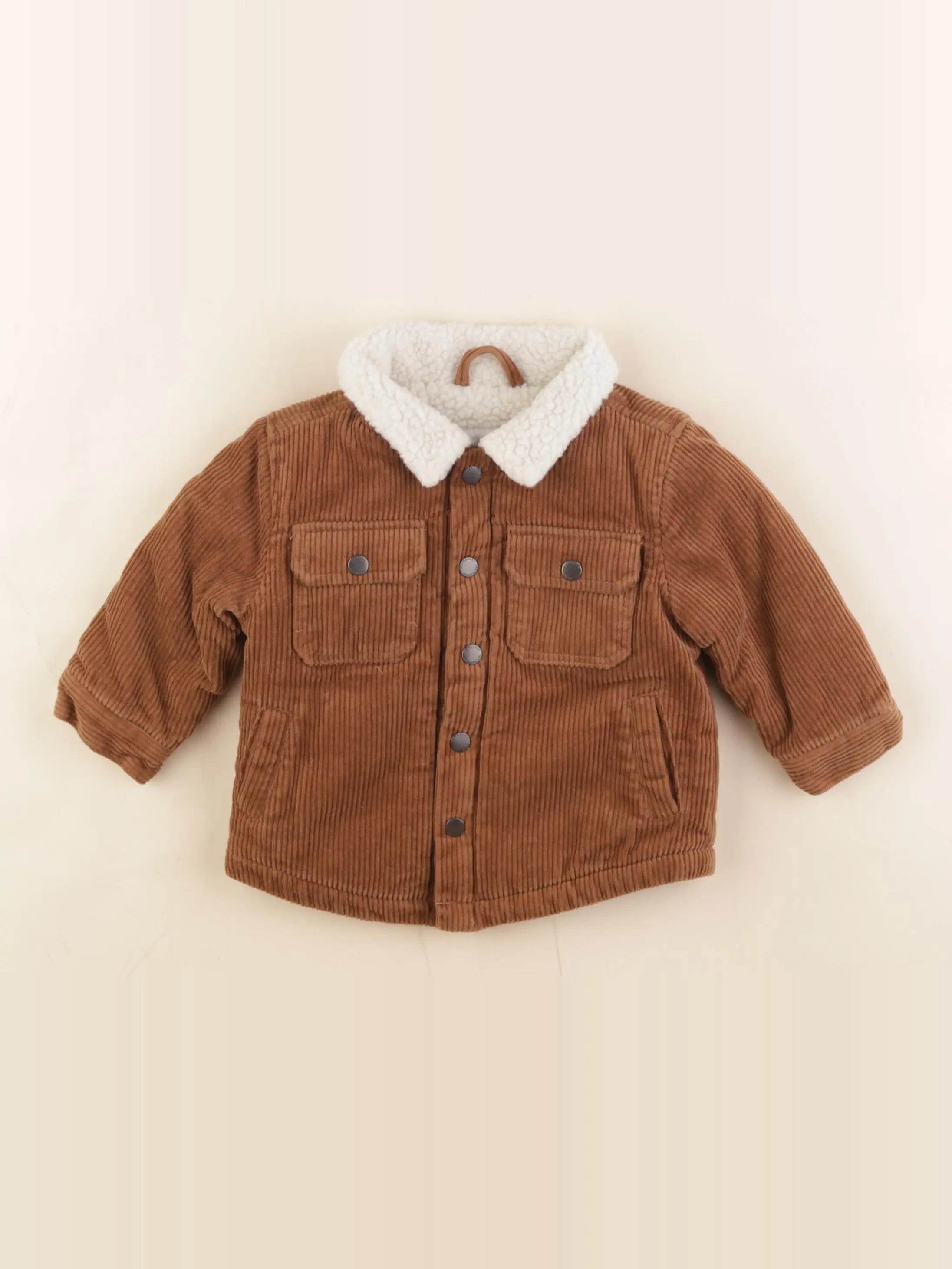 Vertbaudet - veste doublé marron - 6 mois