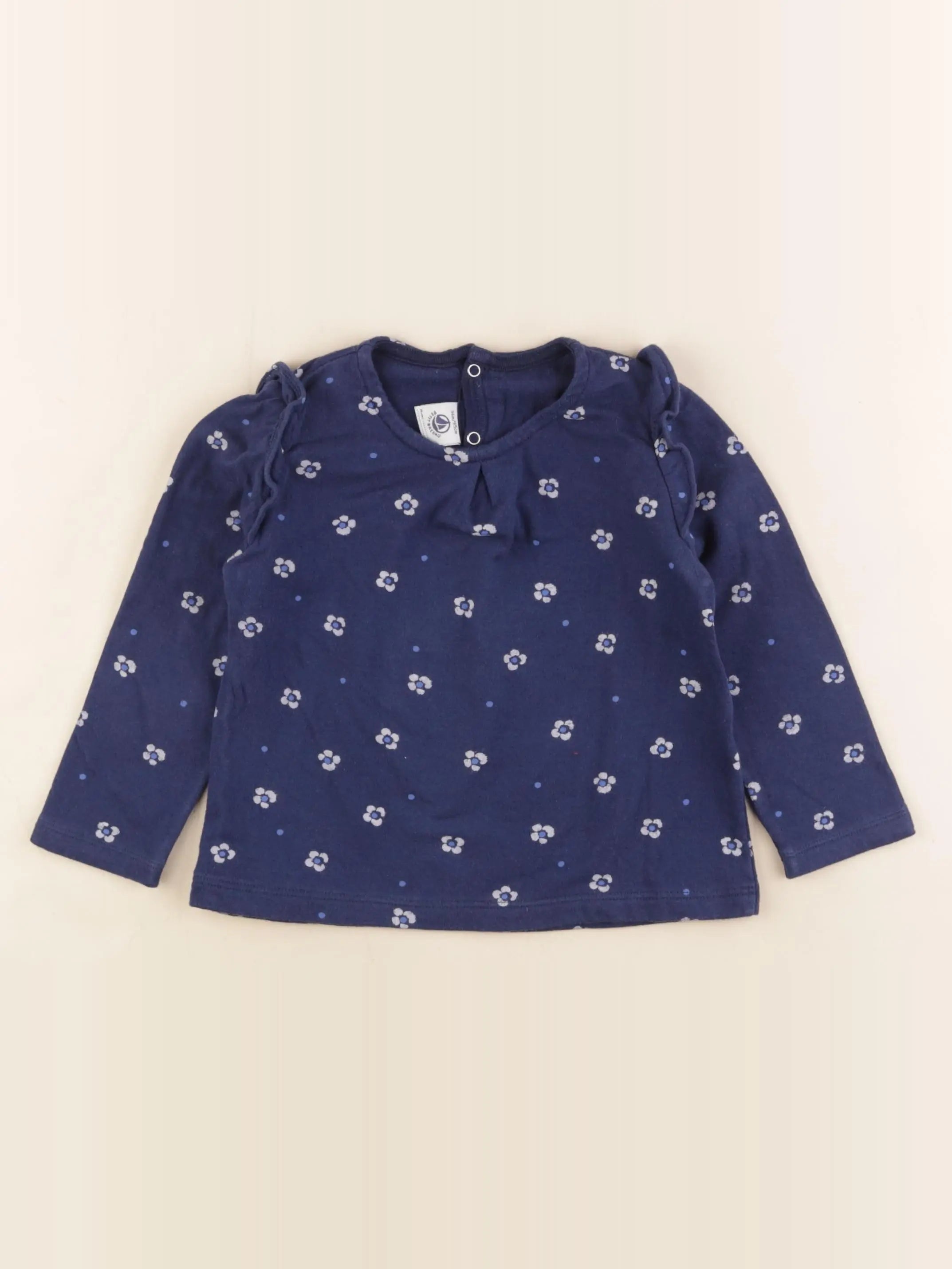 Petit Bateau - tee-shirt bleu - 36 mois