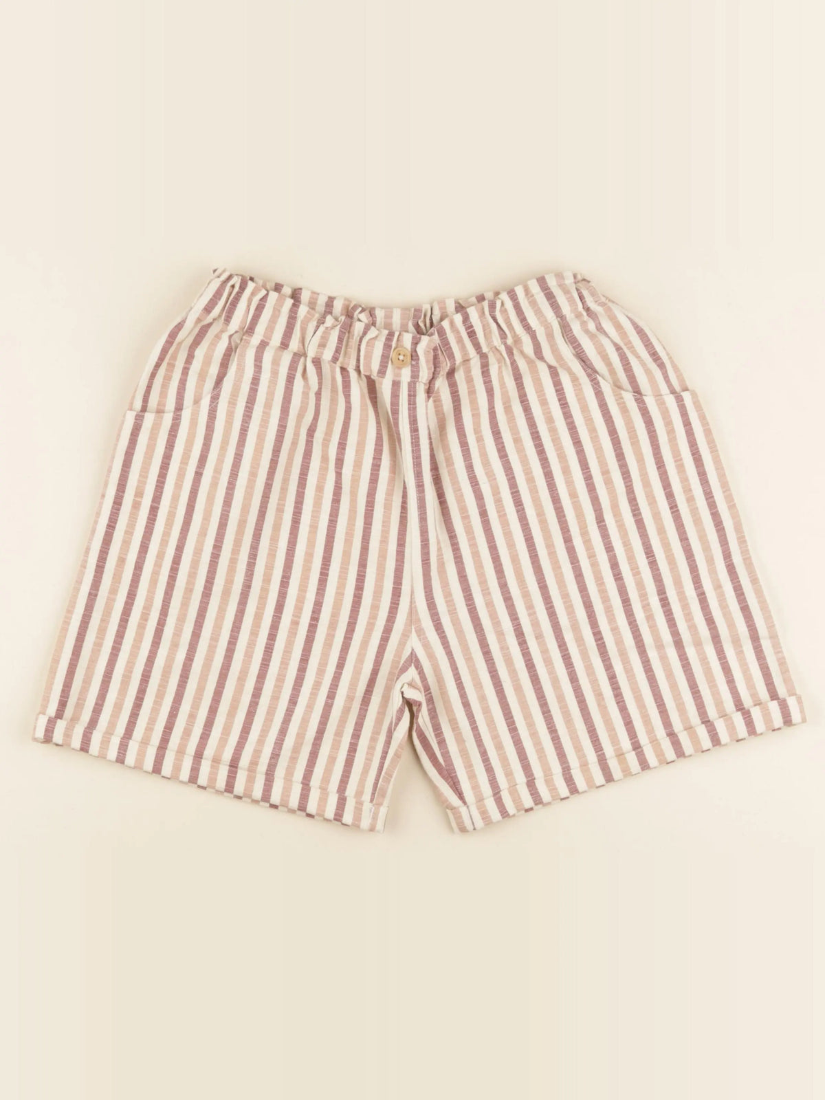 Short MARCEAU, rayé, rose