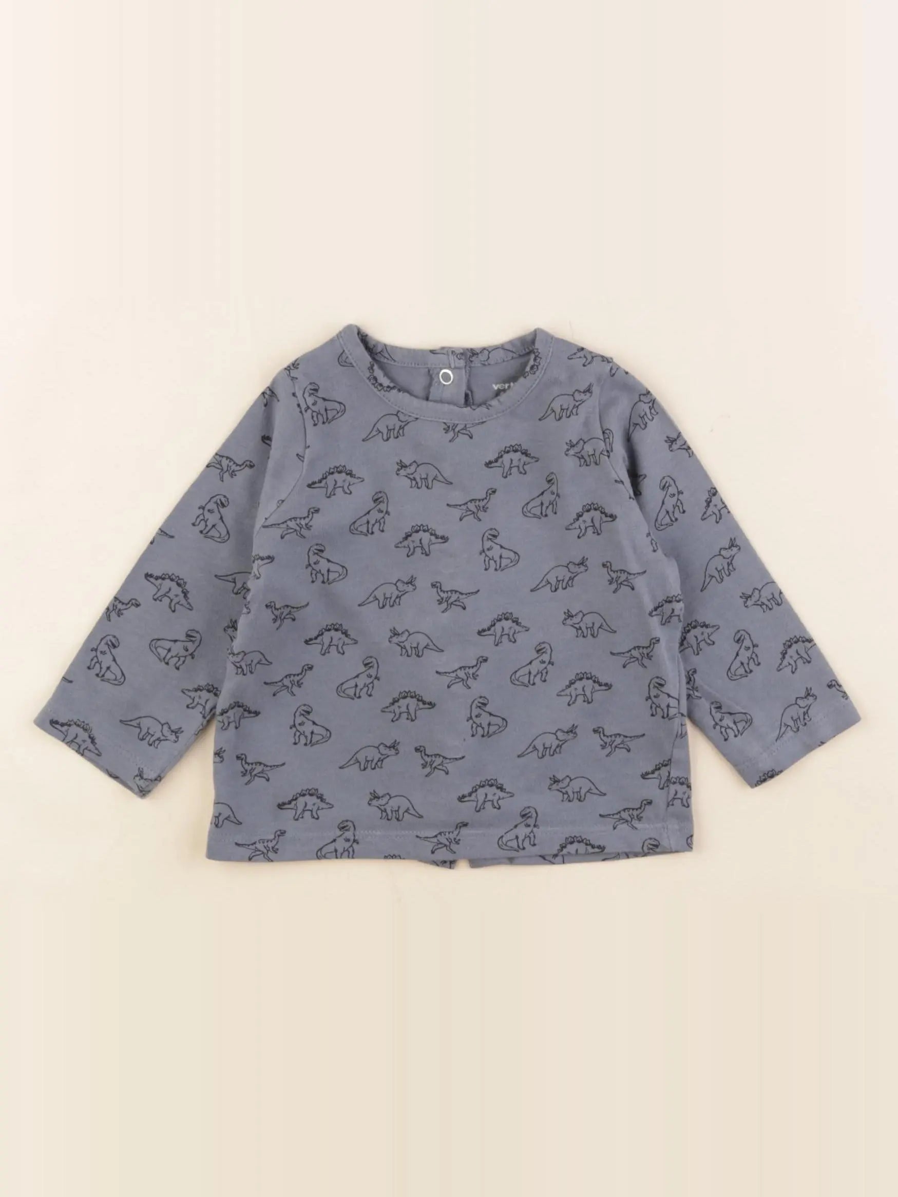 Vertbaudet - tee-shirt bleu - 6 mois