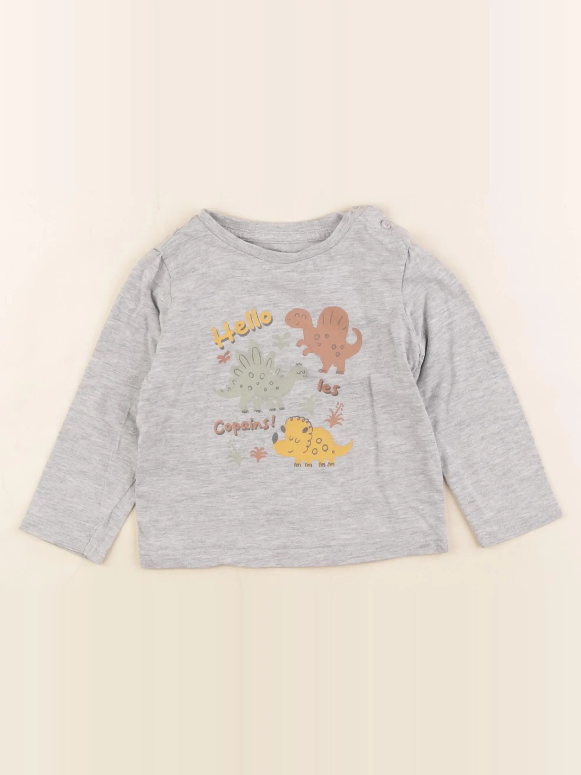 Vertbaudet - tee-shirt gris - 18 mois