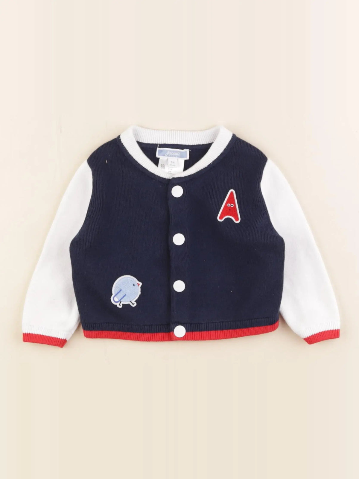 Jacadi - gilet bleu - 6 mois