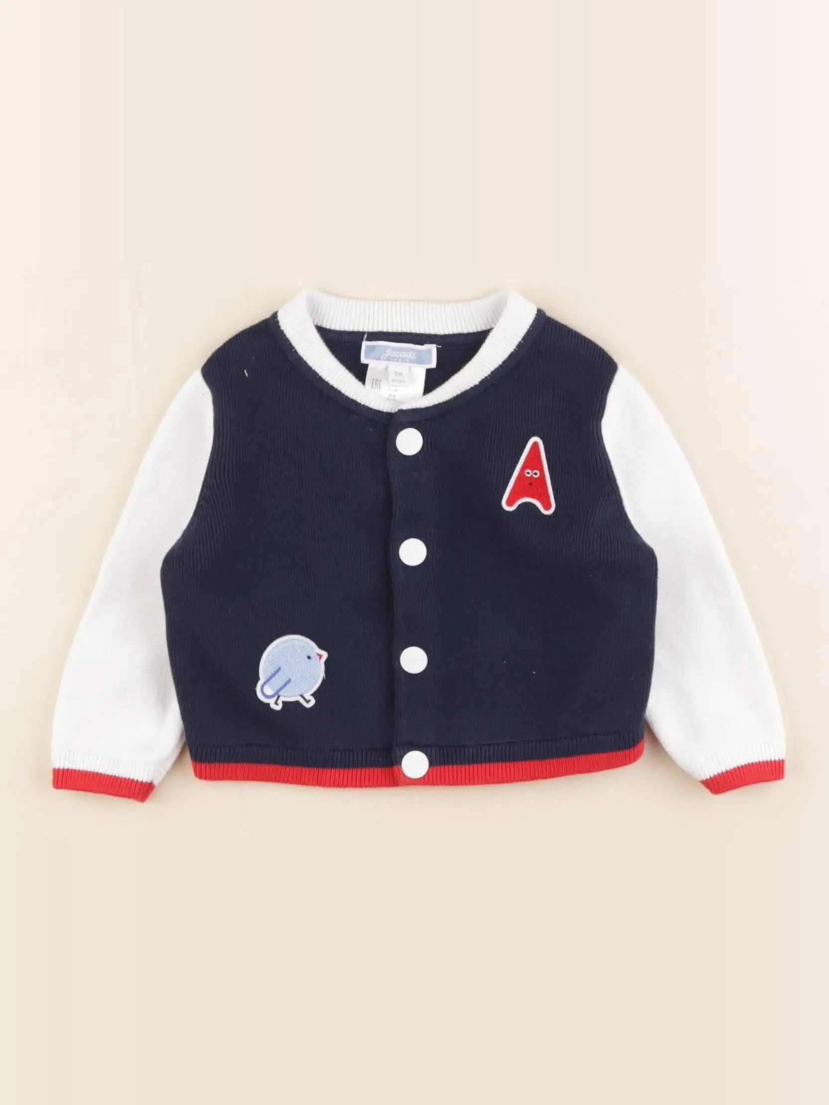 Jacadi - gilet bleu - 6 mois
