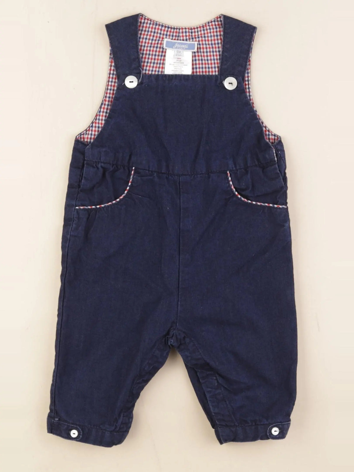 Jacadi - salopette coton bleu - 6 mois