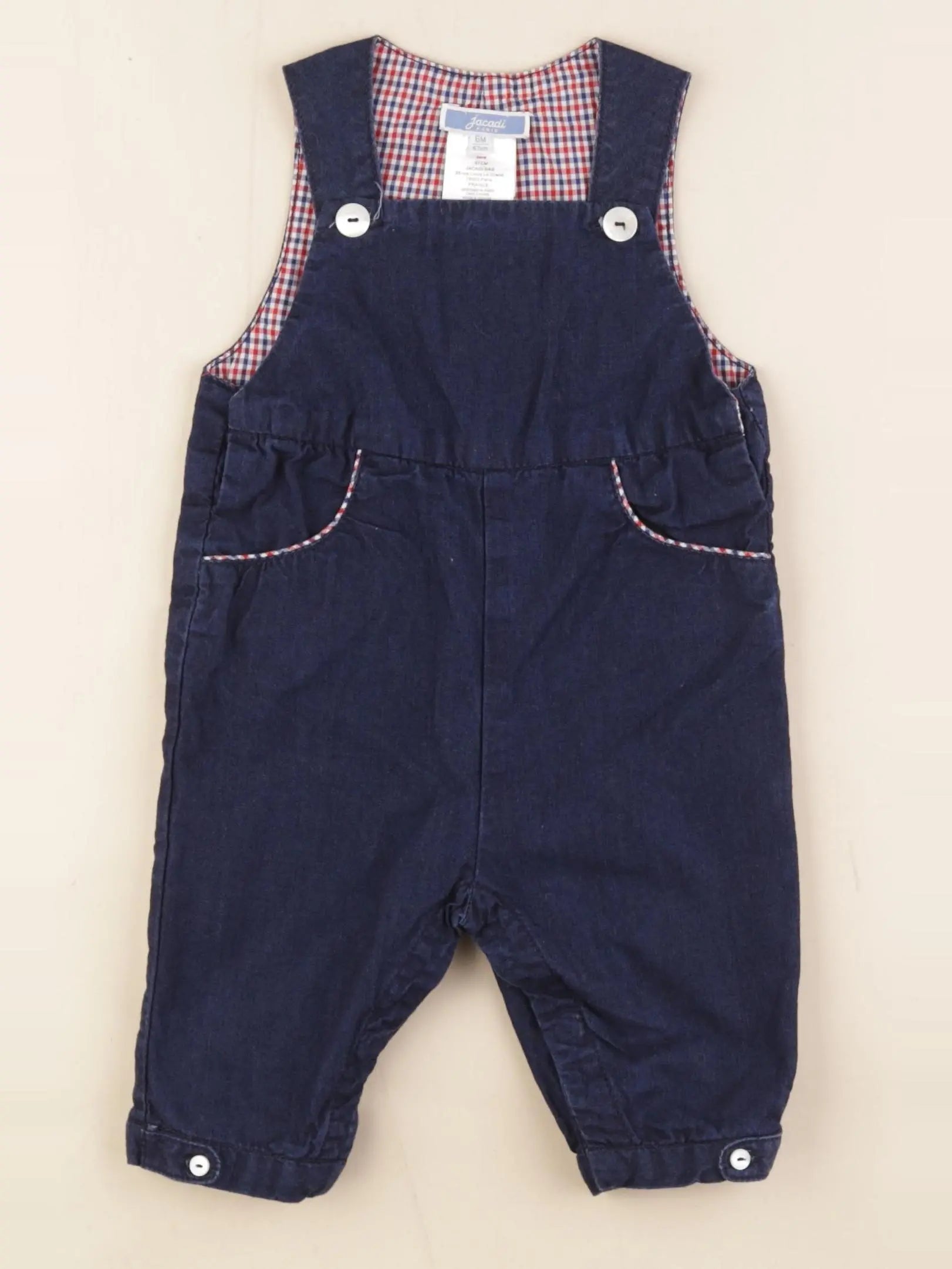 Jacadi - salopette coton bleu - 6 mois