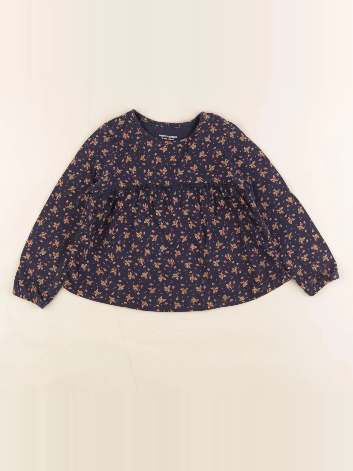 Vertbaudet - tee-shirt bleu - 2 ans