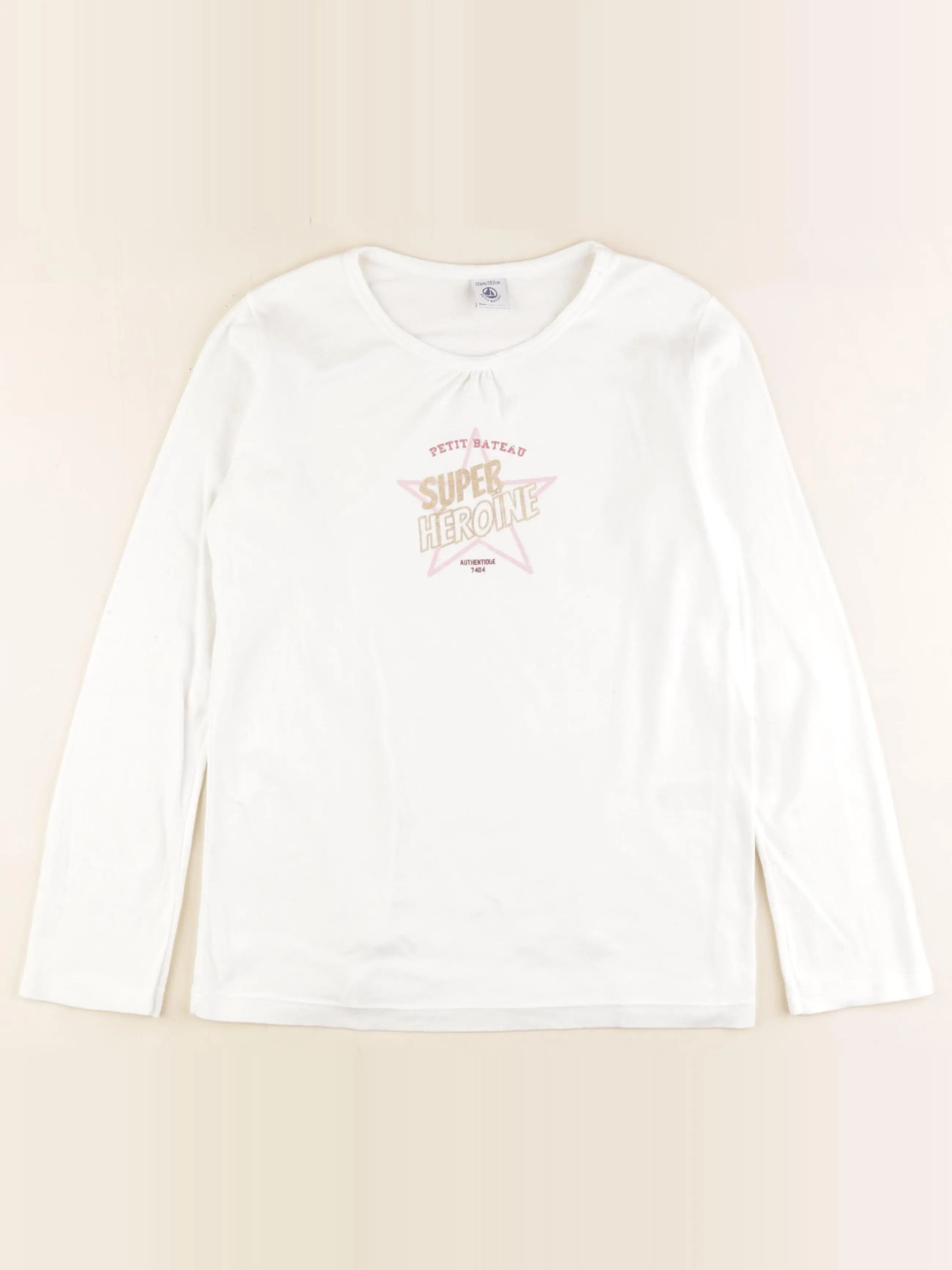 Petit Bateau - body blanc - 12 ans