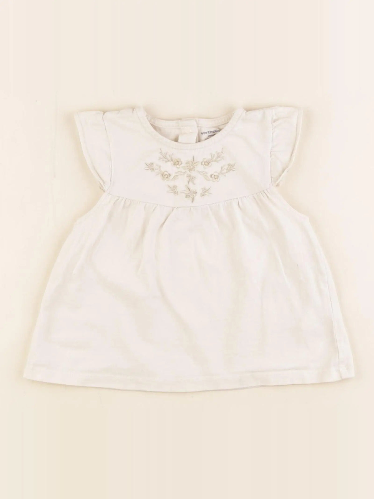Vertbaudet - tee-shirt beige - 24 mois