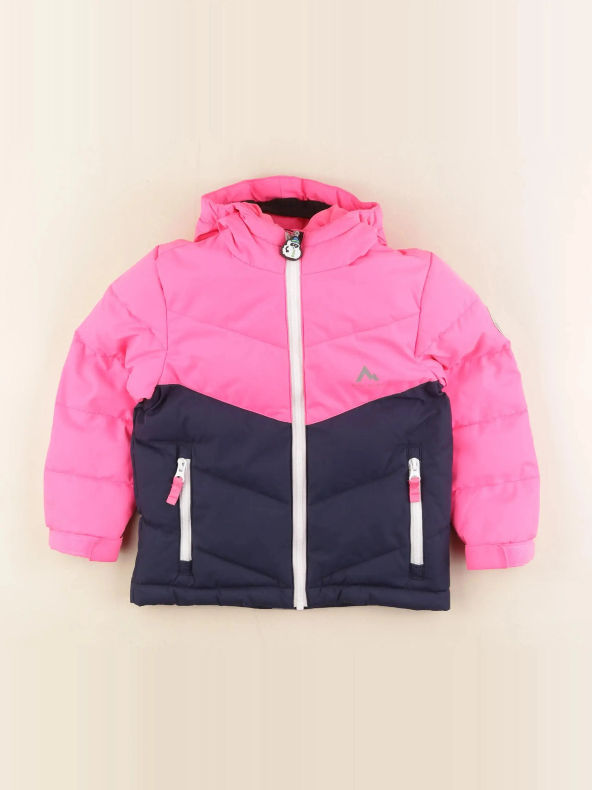 Intersport  - manteau de ski rose, bleu - 4 ans