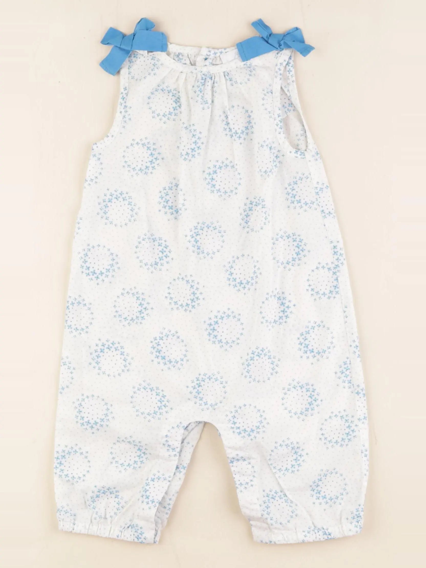 Jacadi - combinaison blanc, bleu - 6 mois