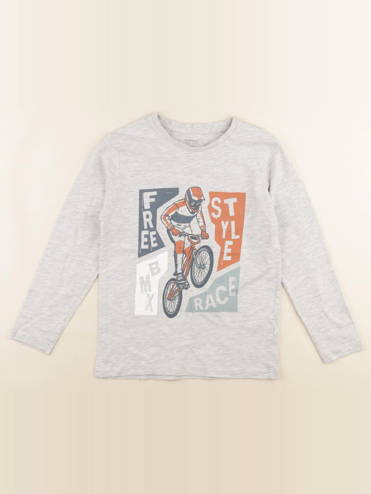 Vertbaudet - tee-shirt gris - 10 ans